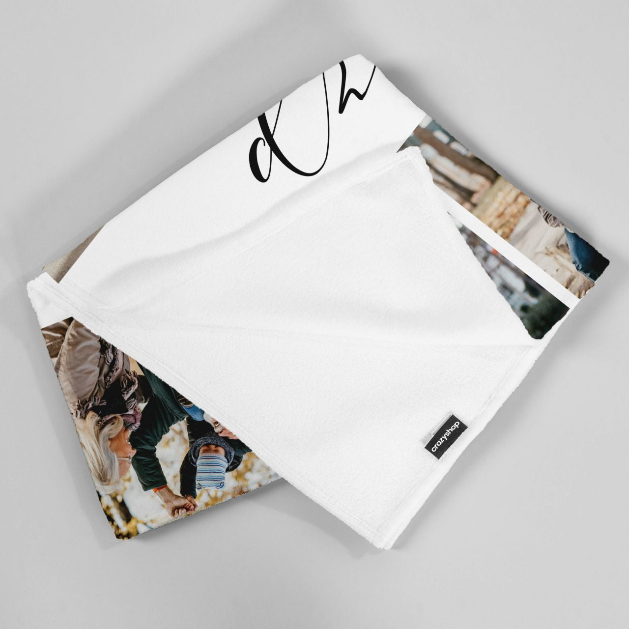 Personalizowany ręcznik ze zdjęciami - oryginalny prezent dla dziadków