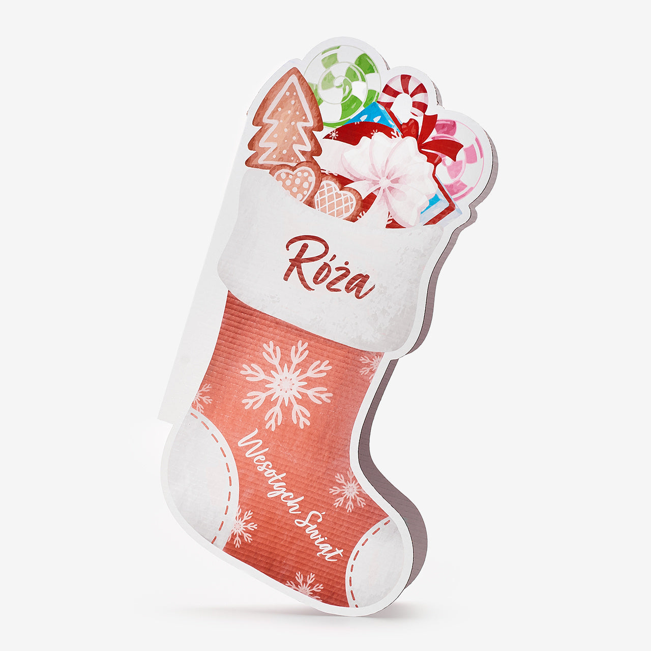 Duża kartka xxl Świąteczna Skarpeta