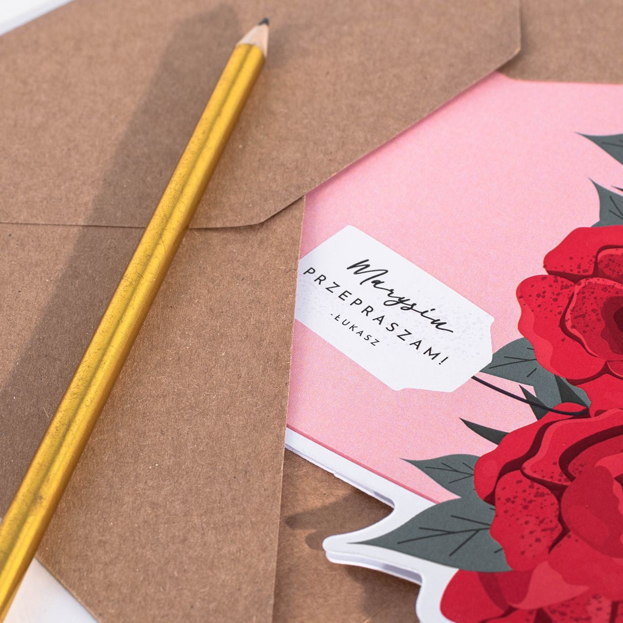 Duża kartka xxl na przeprosiny - kosz kwiatów