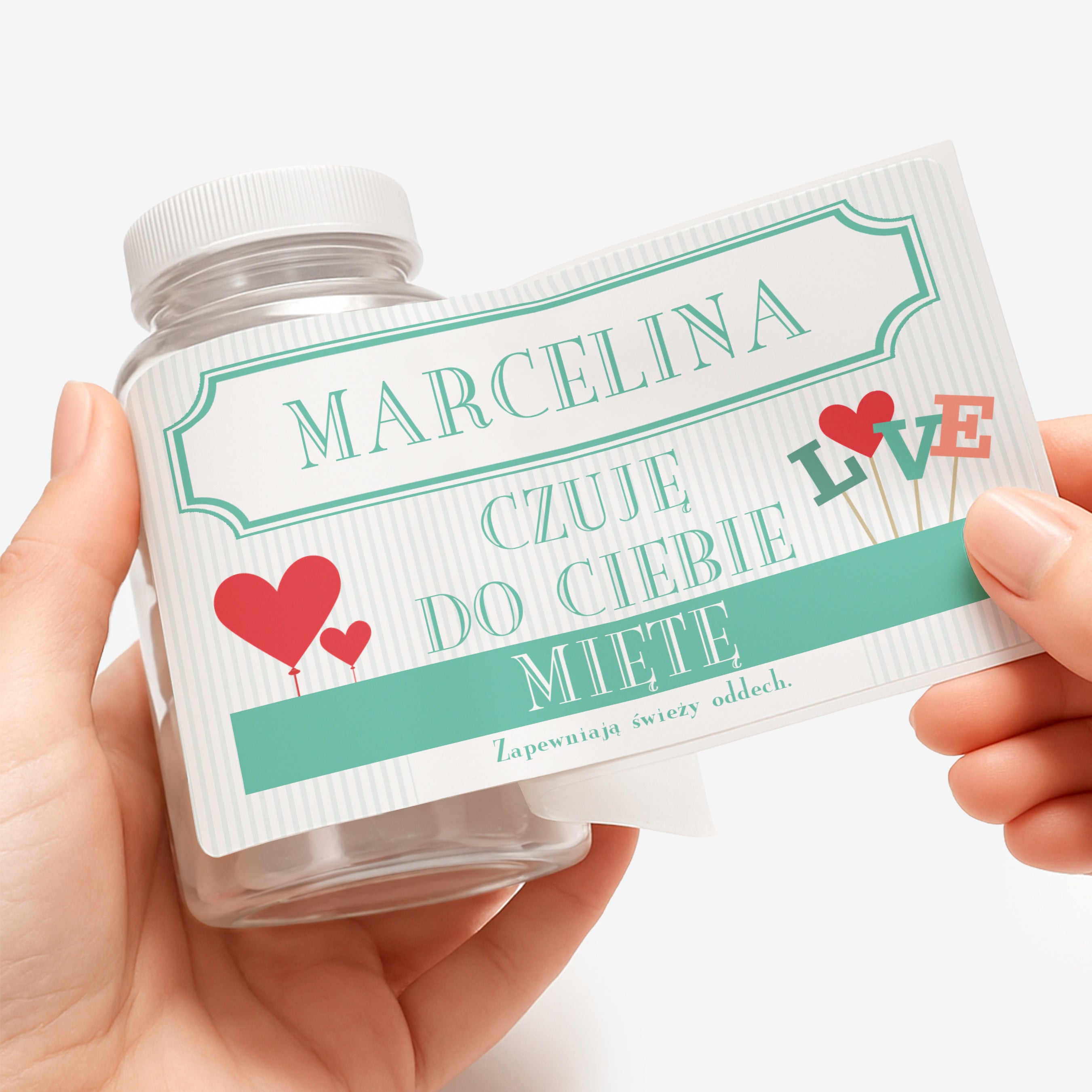 Personalizowany pojemnik na miętówki - prezent dla ukochanej