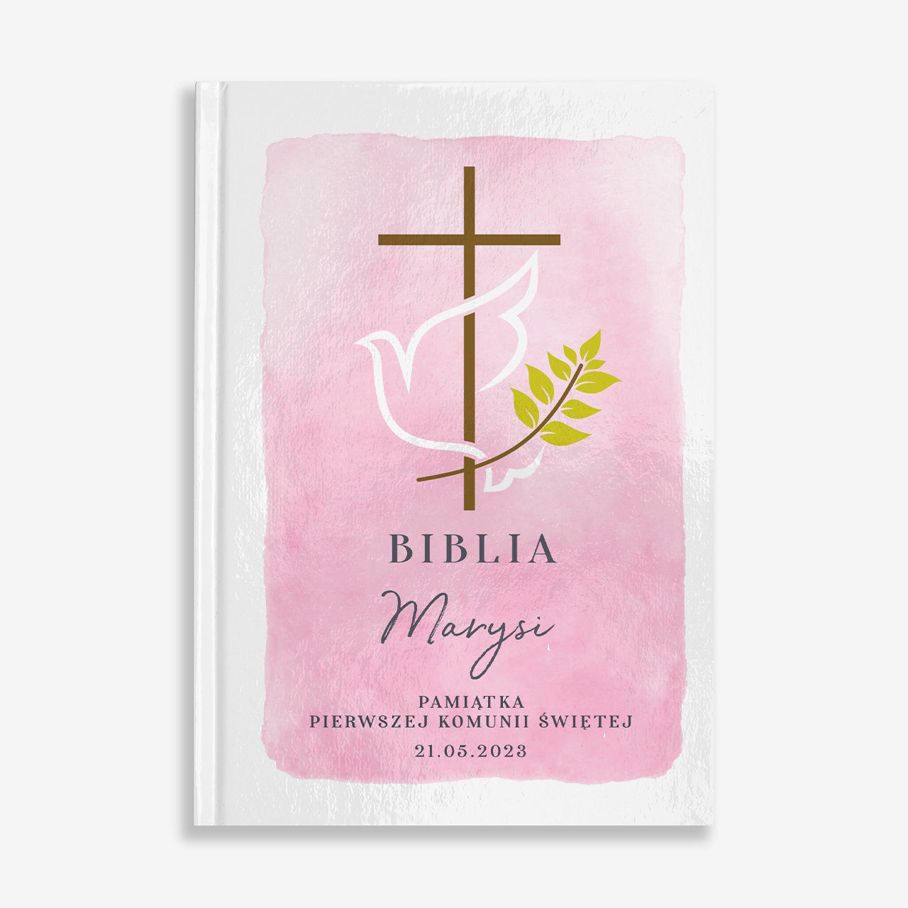 Personalizowana biblia dla dziewczynki na Komunię pamiątka komunijna dla dziewczynki
