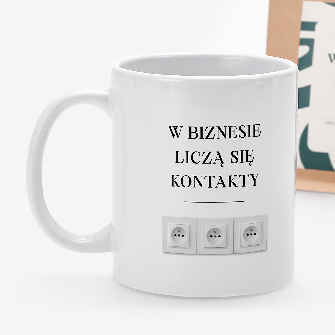Kawa i kubek na prezent - Liczą Się Kontakty - prezent urodzinowy dla szefa zestaw prezentowy