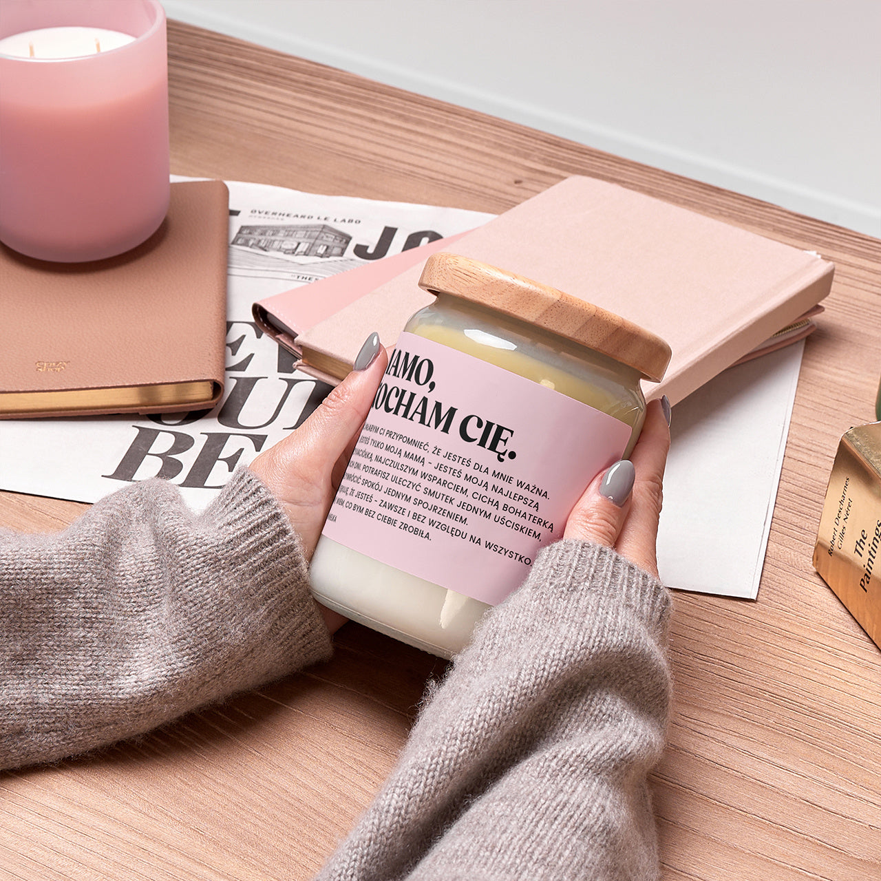 Świeca z dedykacją dla mamy - prezent na Dzień Mamy świeczka personalizowana dla mamy prezent na Dzień Matki