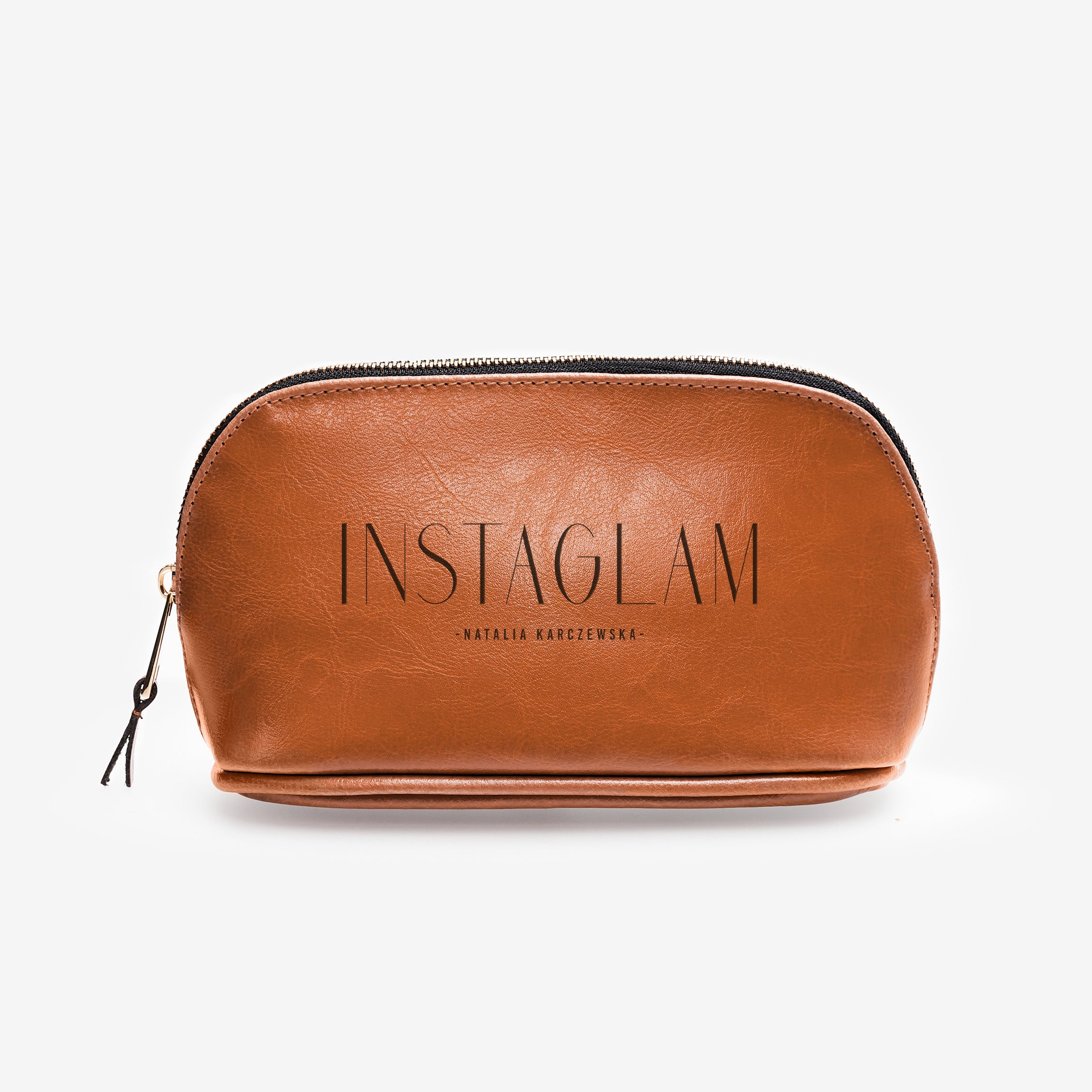 Kosmetyczka skórzana - Instaglam - prezent dla influencerki skórzana kosmetyczka damska kosmetyczka