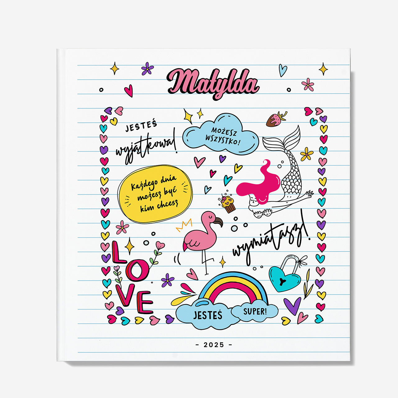 Szkicownik dla dziecka - upominek dla dziewczynki szkicownik personalizowany prezent dla małej artystki