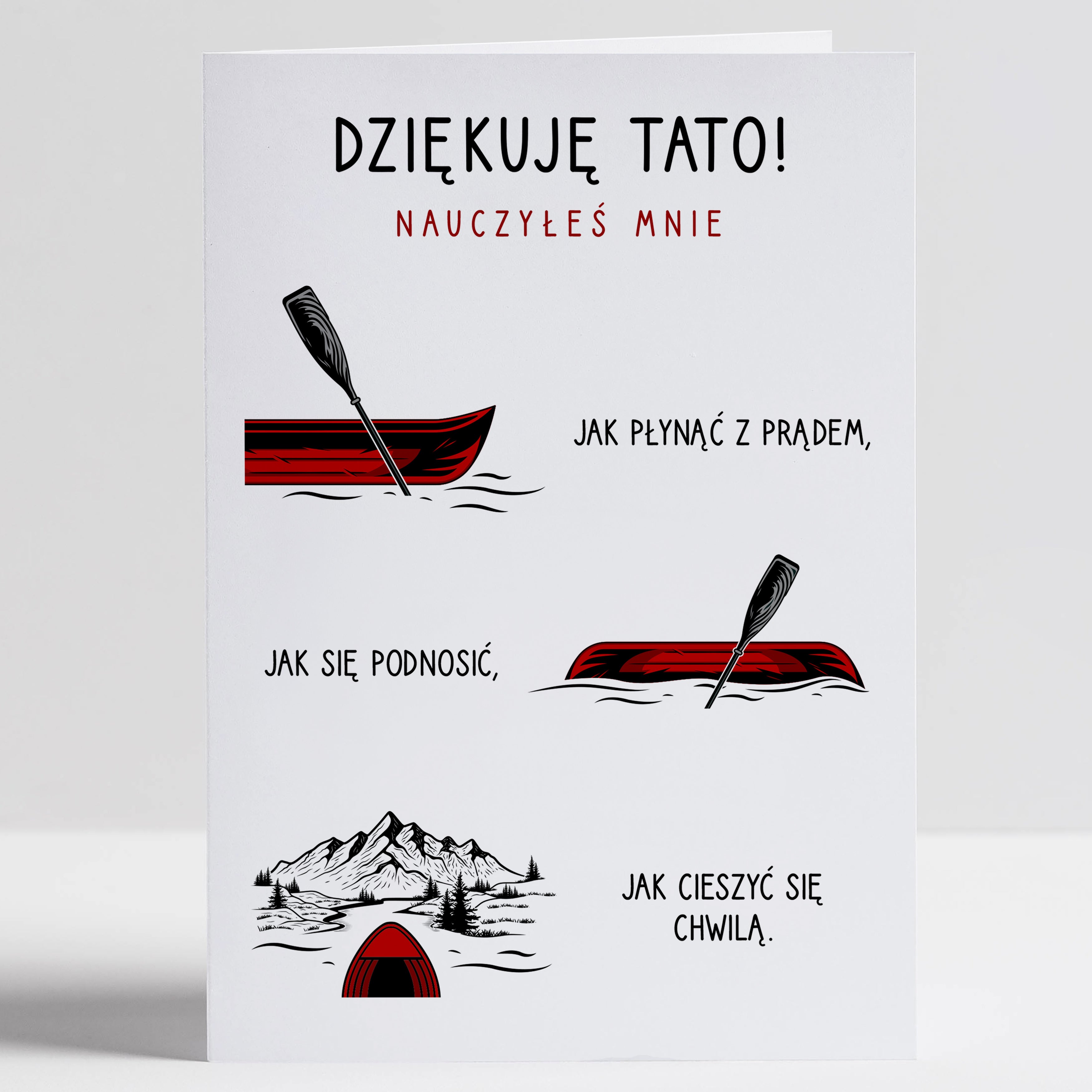 Personalizowana kartka dla taty kajakarza