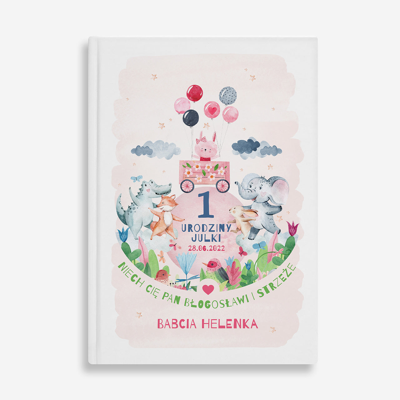 Personalizowana biblia na roczek dla dziewczynki