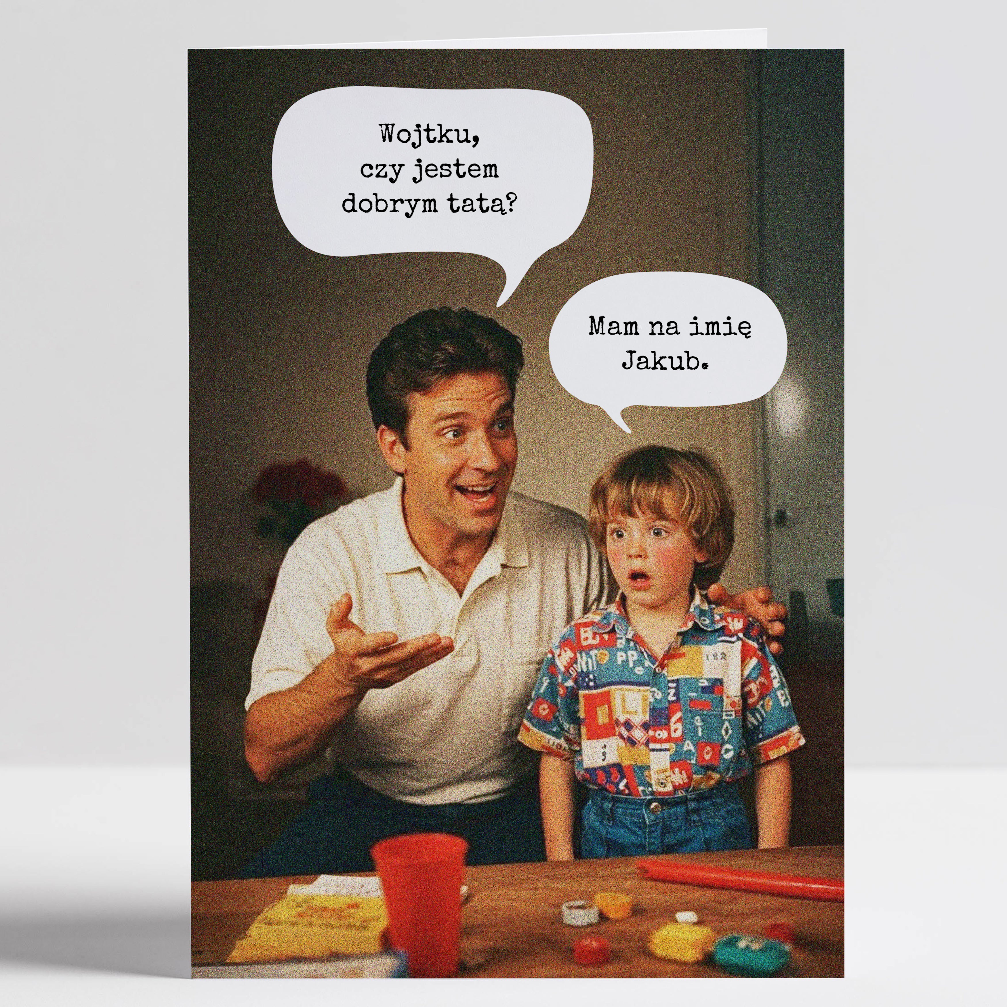 Śmieszna kartka na Dzień Taty – retro kartka personalizowana dla Taty prezent dla Taty na Dzień Taty