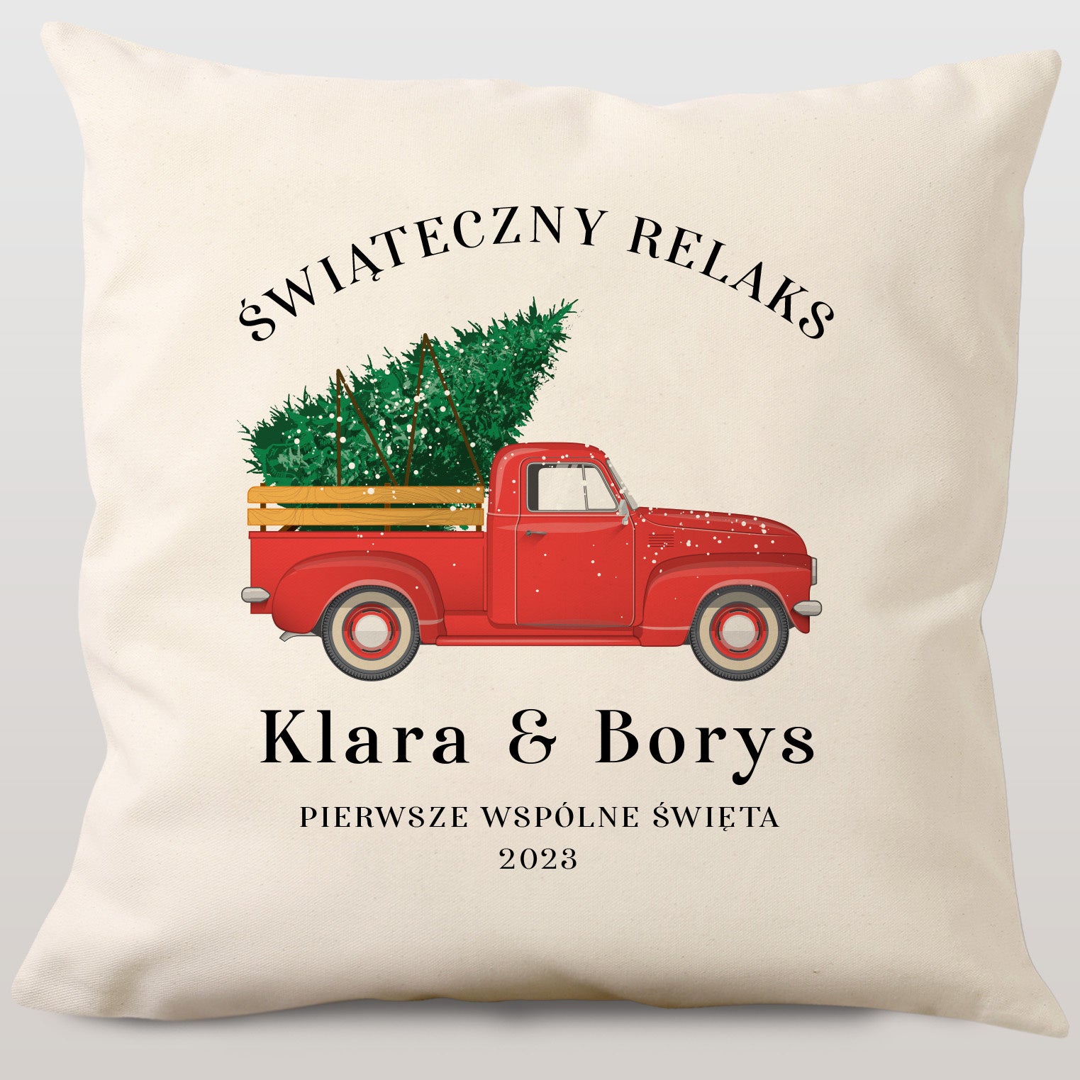 Personalizowana poduszka świąteczna