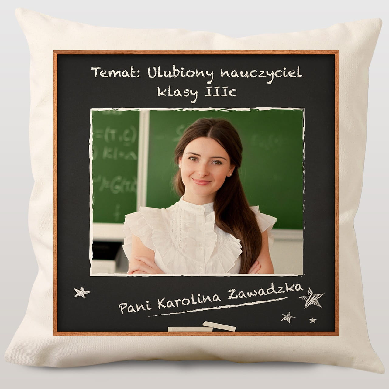 Poduszka ze zdjęciem dla nauczycielki prezent na dzień nauczyciela prezent dla nauczycielki