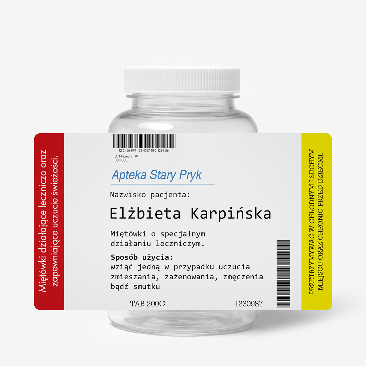 Pojemnik na cukierki z personalizowaną etykietą - śmieszny prezent urodzinowy pojemnik na słodycze