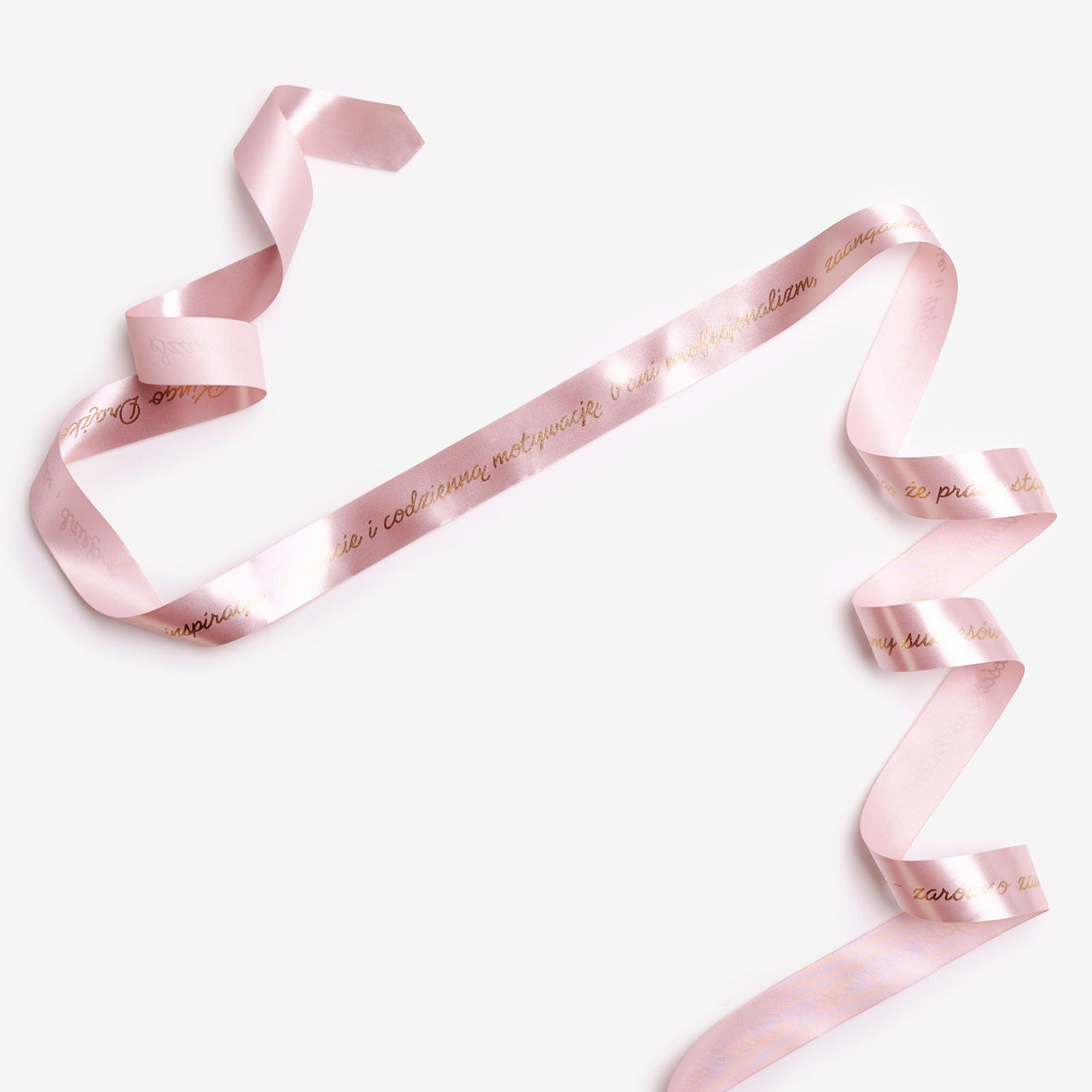 Wstążka do prezentów z napisami – jasnoróżowa wstążka do prezentów wstążka z nadrukiem wstążka personalizowana