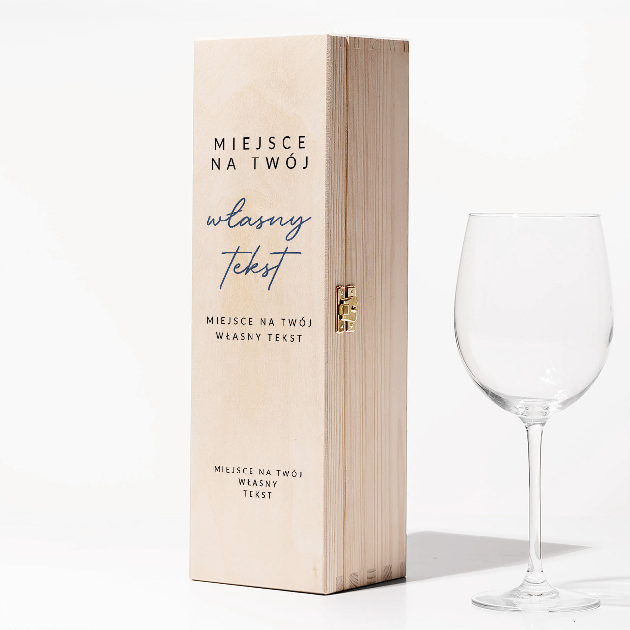 Skrzynka na wino z własnym tekstem
