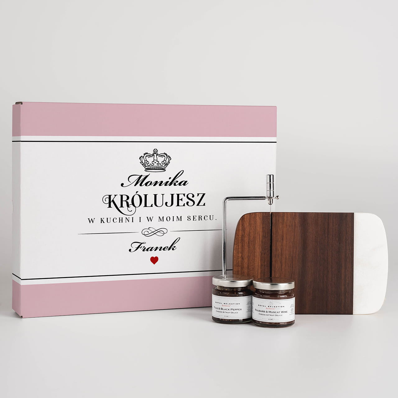 Deska i konfitury - zestaw prezentowy na urodziny dla żony zestaw konfitur prezent na urodziny dla żony