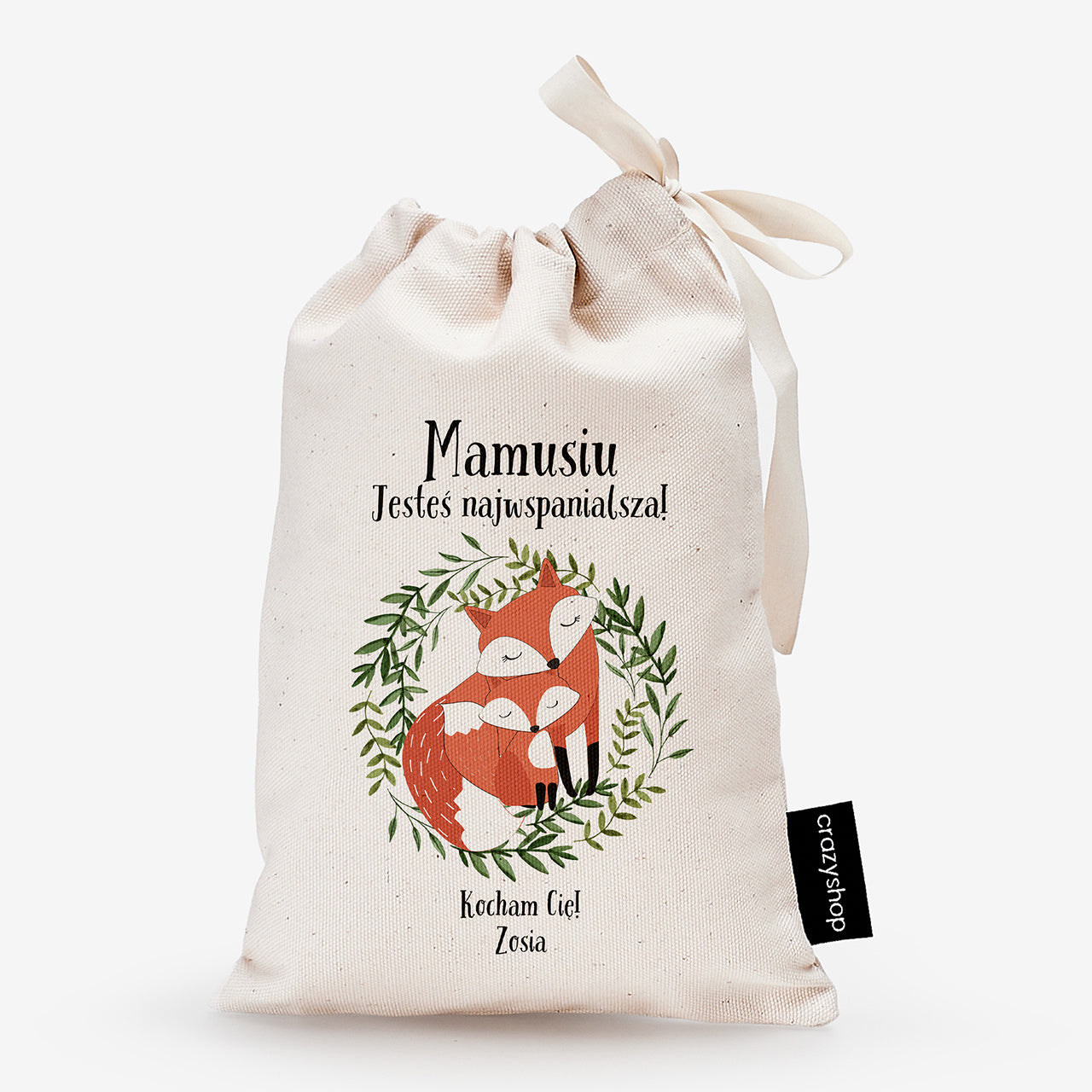 Czekolada i kawa w dedykowanym woreczku - Jesteś Najwspanialsza - prezent z okazji Dnia Mamy prezent na dzień mamy