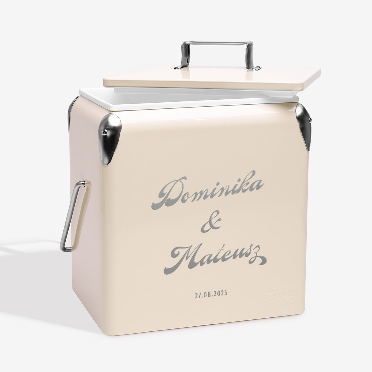 Przenośna lodówka na prezent ślubny lodówka turystyczna prezent na ślub lodówka retro