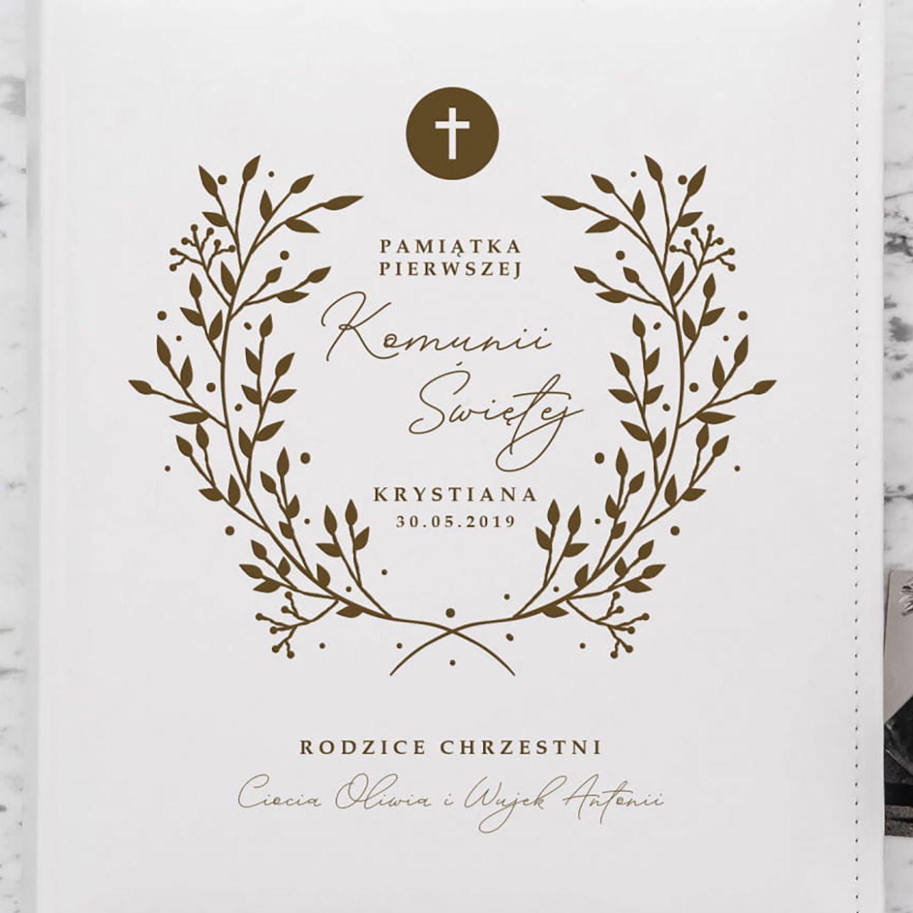 Album na pierwszą komunię świętą - prezent na komunię od chrzestnej pamiątka pierwszej komunii