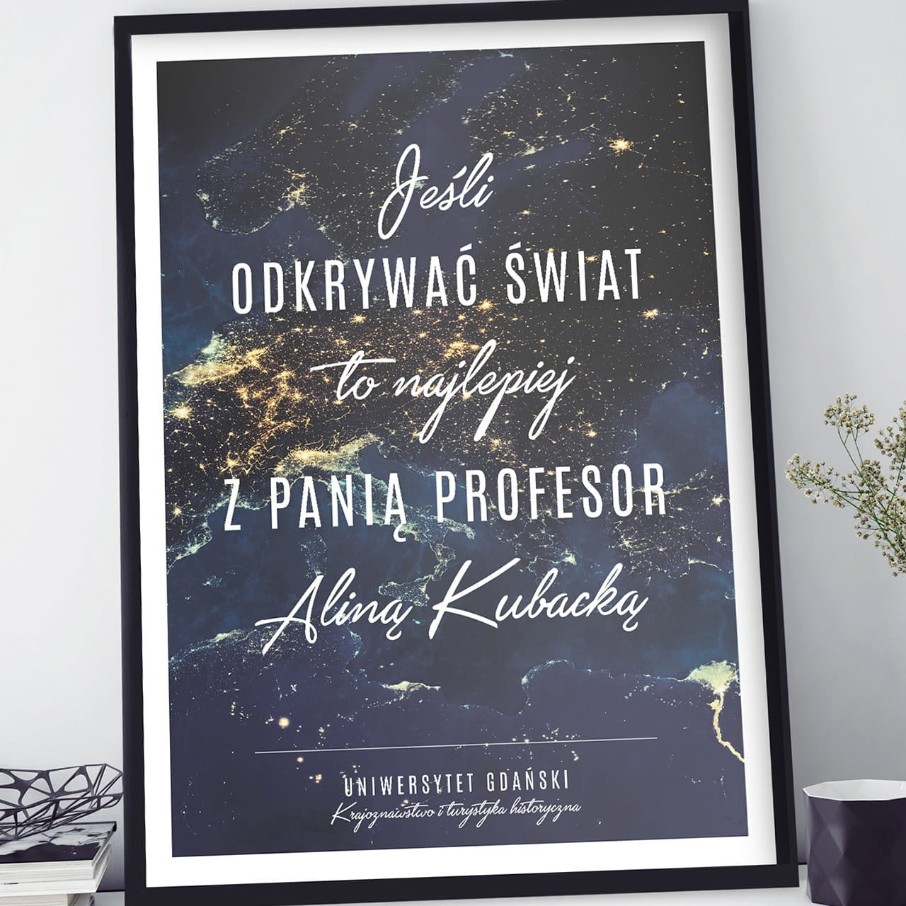 Plakat personalizowany 31x41 cm - prezent dla wykładowcy prezent dla profesora prezent na zakończenie studiów