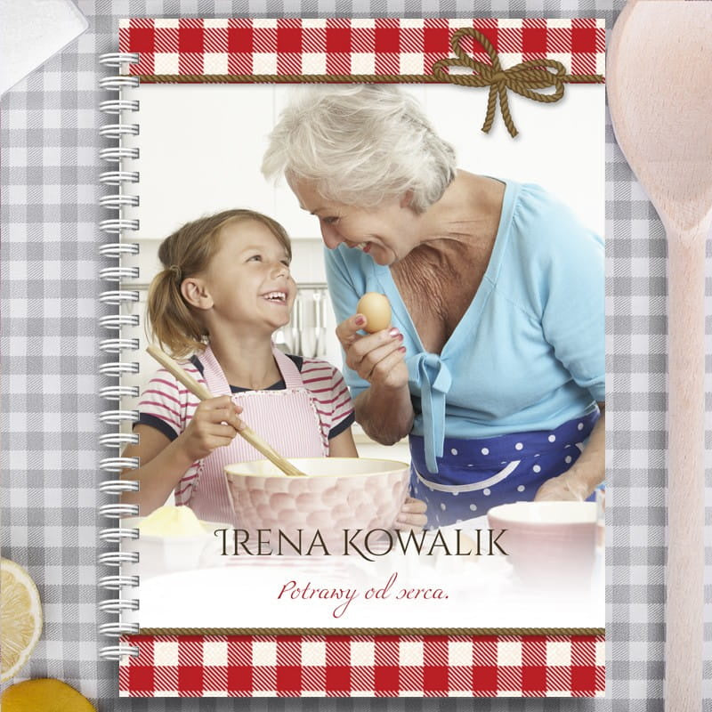 Personalizowany zeszyt na przepisy kulinarne dla babci