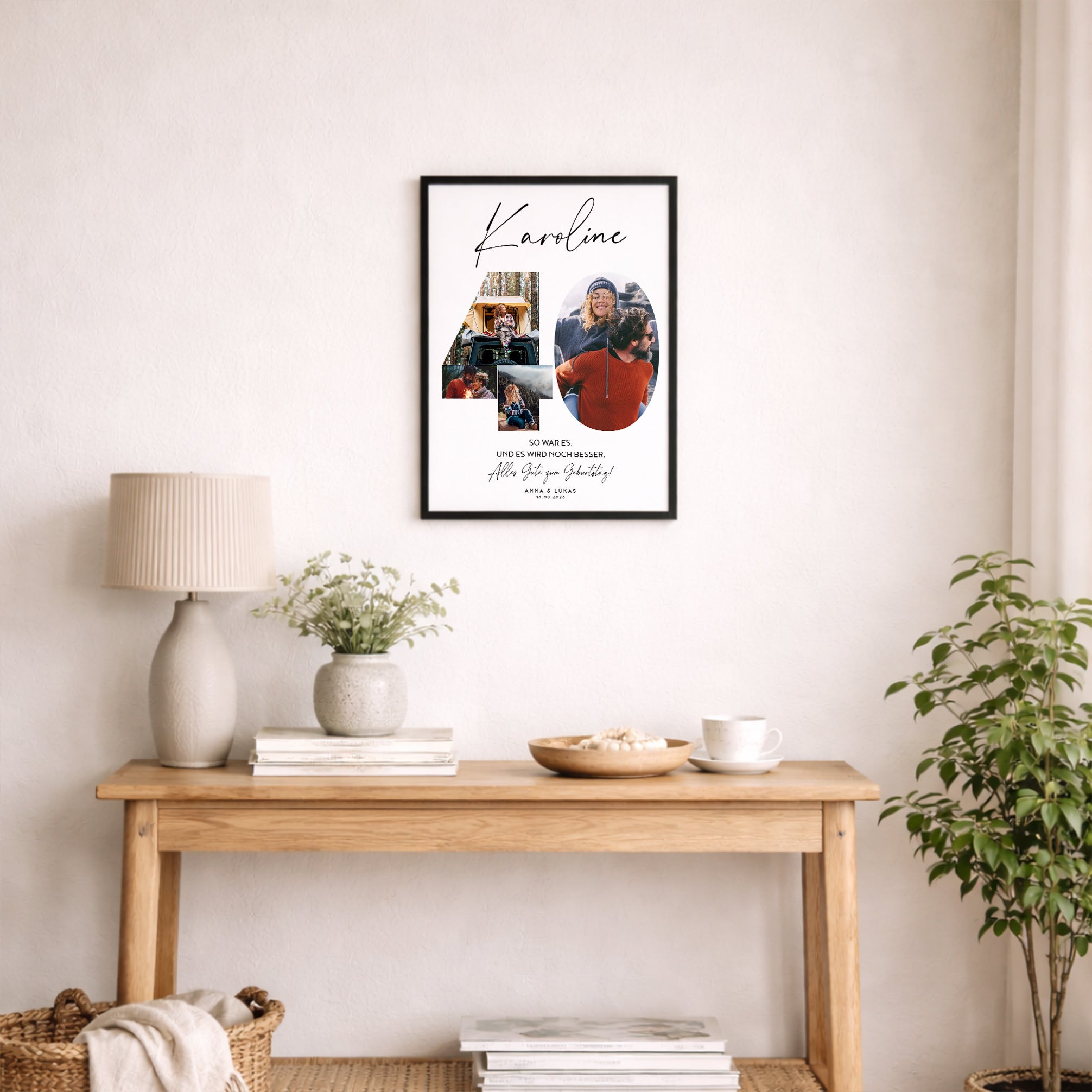 Poster FOTOCOLLAGE Geschenk zum 40. Geburtstag