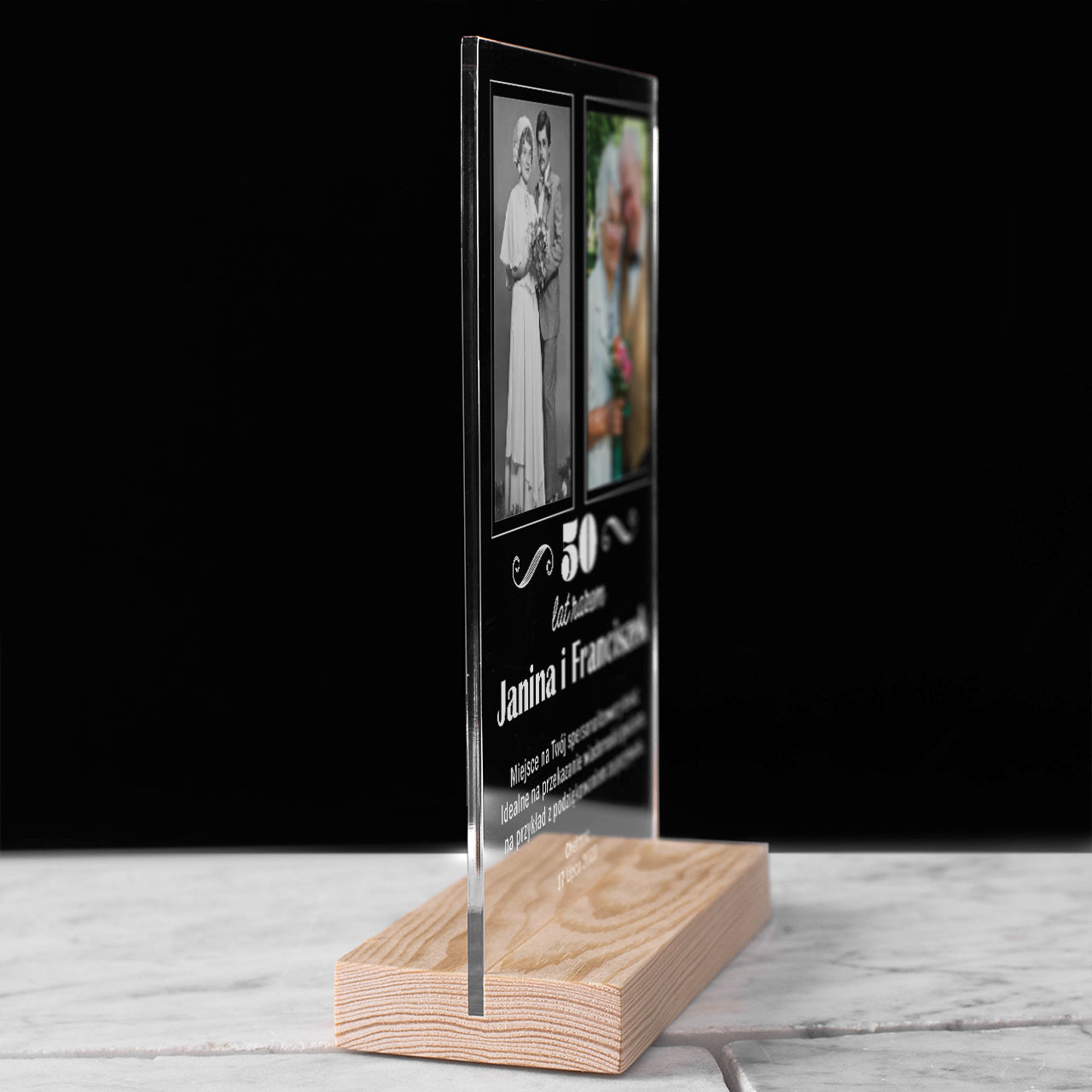 Personalizowana dekoracja na 50 rocznicę ślubu