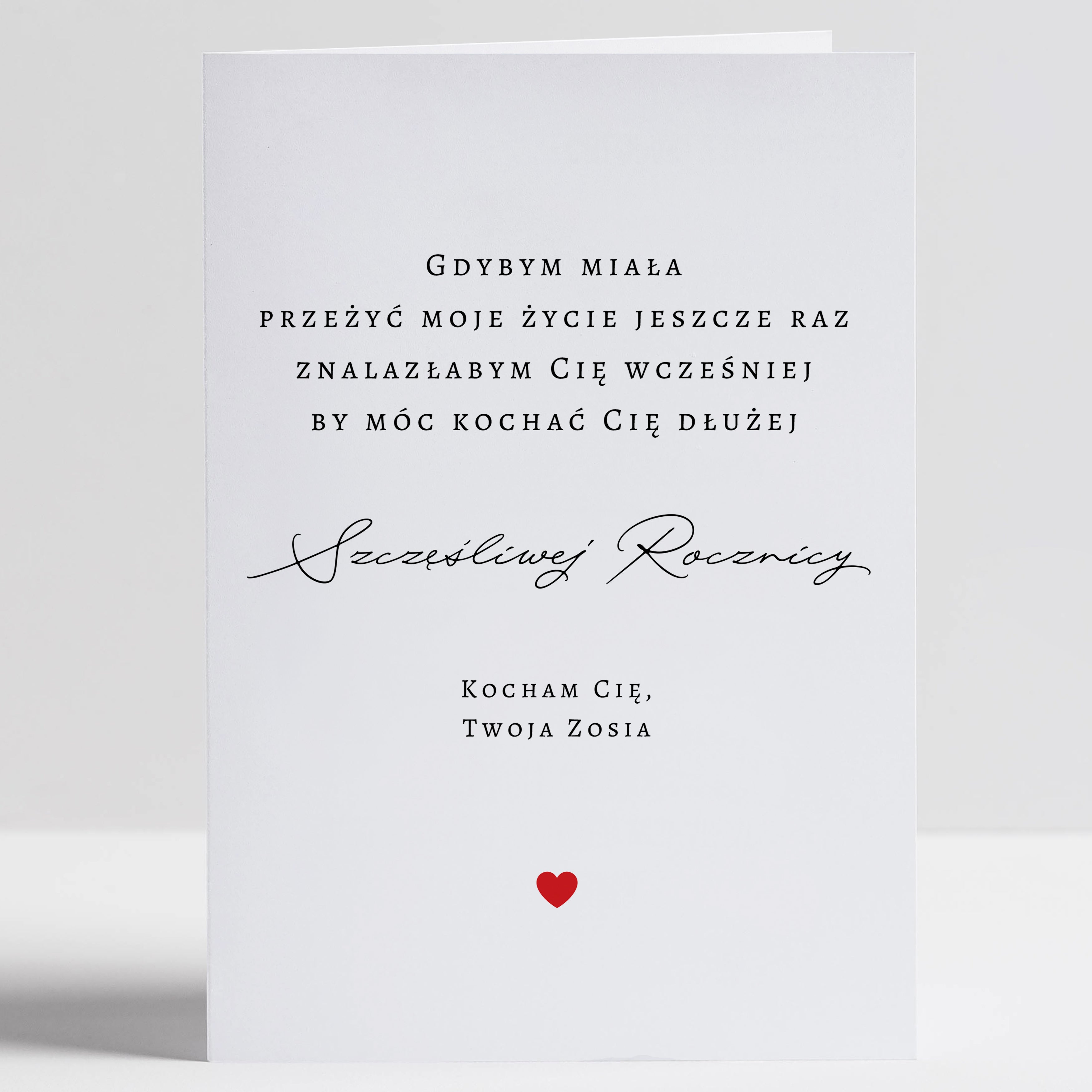 Personalizowana kartka dla męża na rocznicę ślubu A4