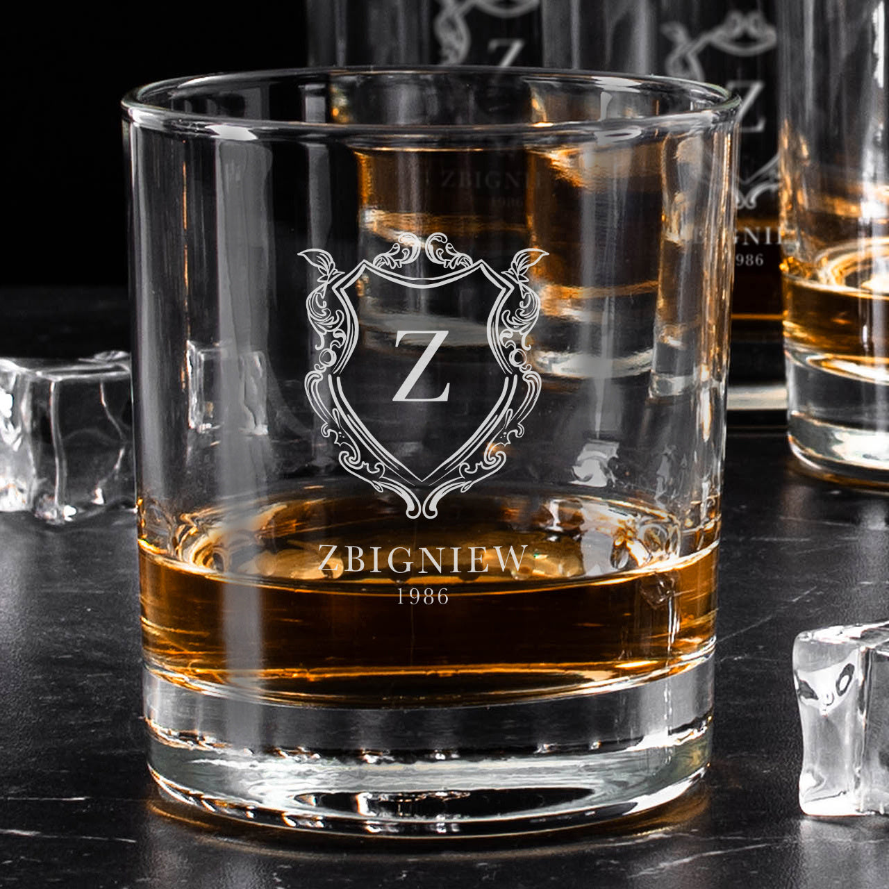 Komplet szklanek do whisky - zestaw urodzinowy dla mężczyzny zestaw do whisky prezent dla mężczyzny  