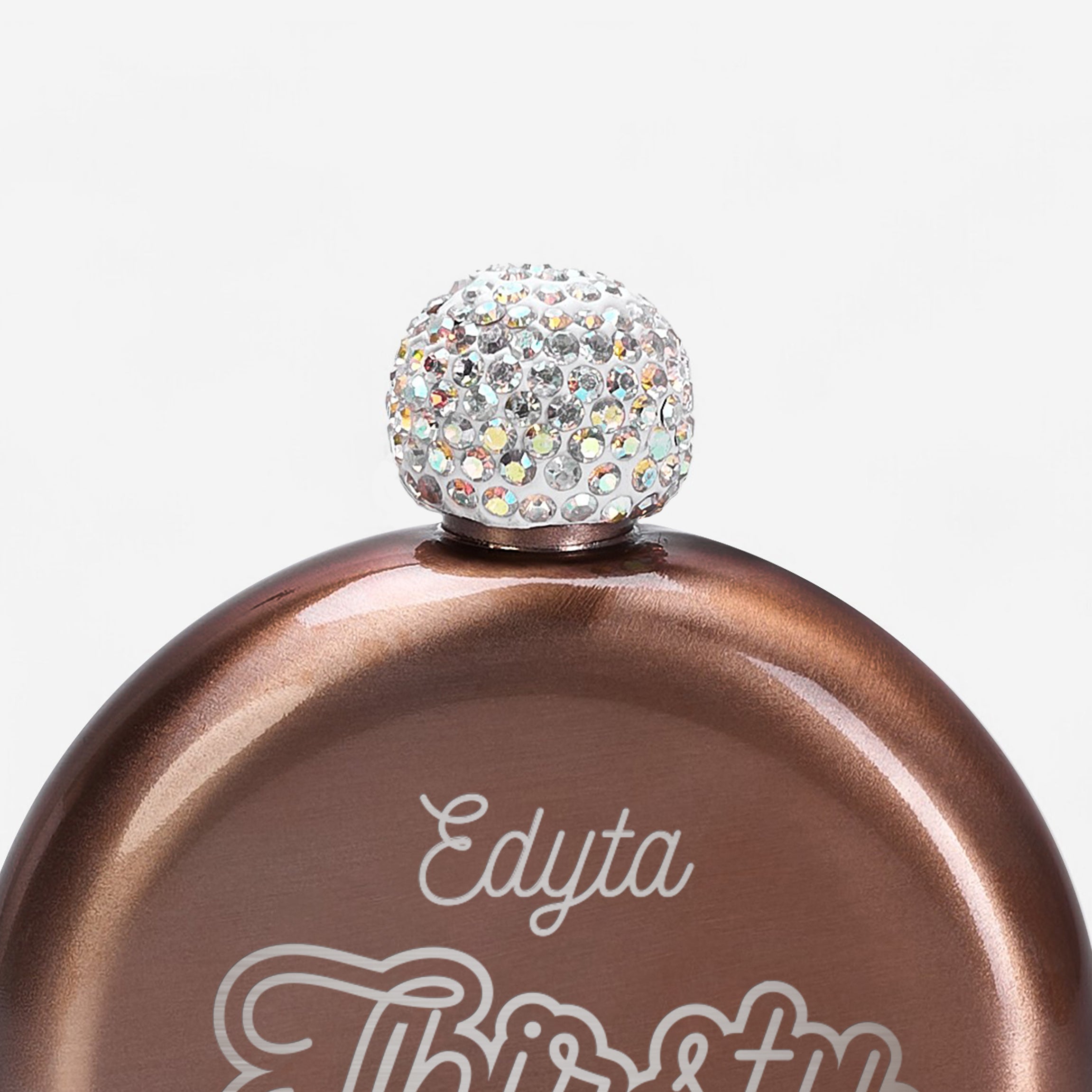 Grawerownana piersiówka kobieca - śmieszny prezent dla przyjaciółki