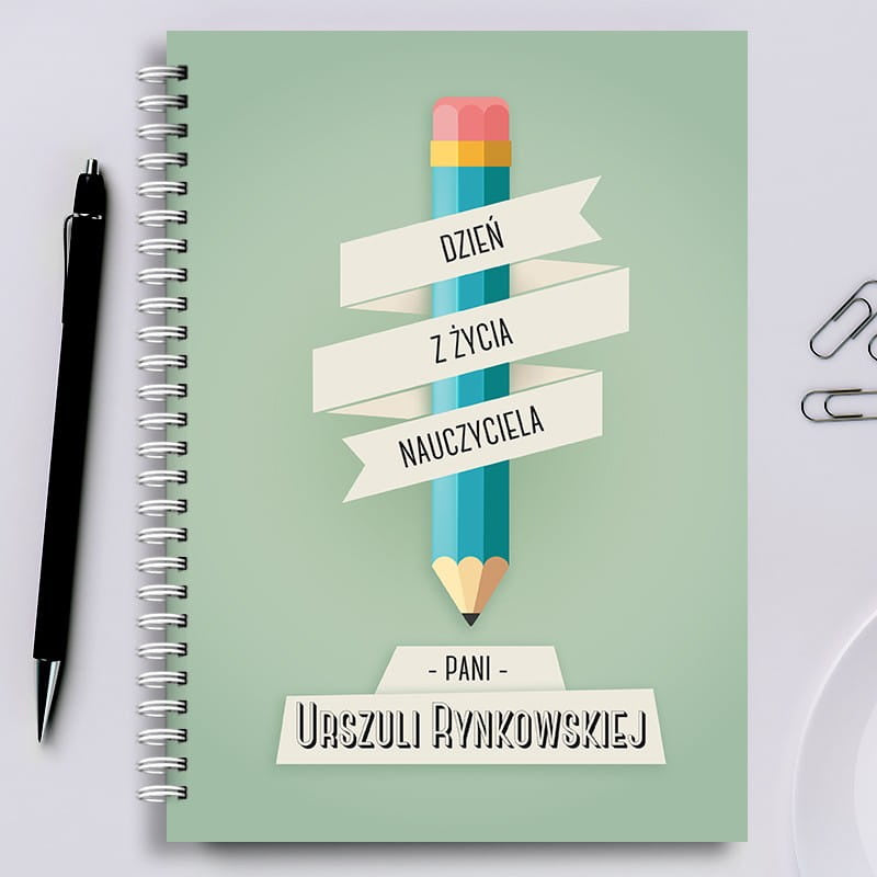 Personalizowany notes na upominek dla nauczycielki