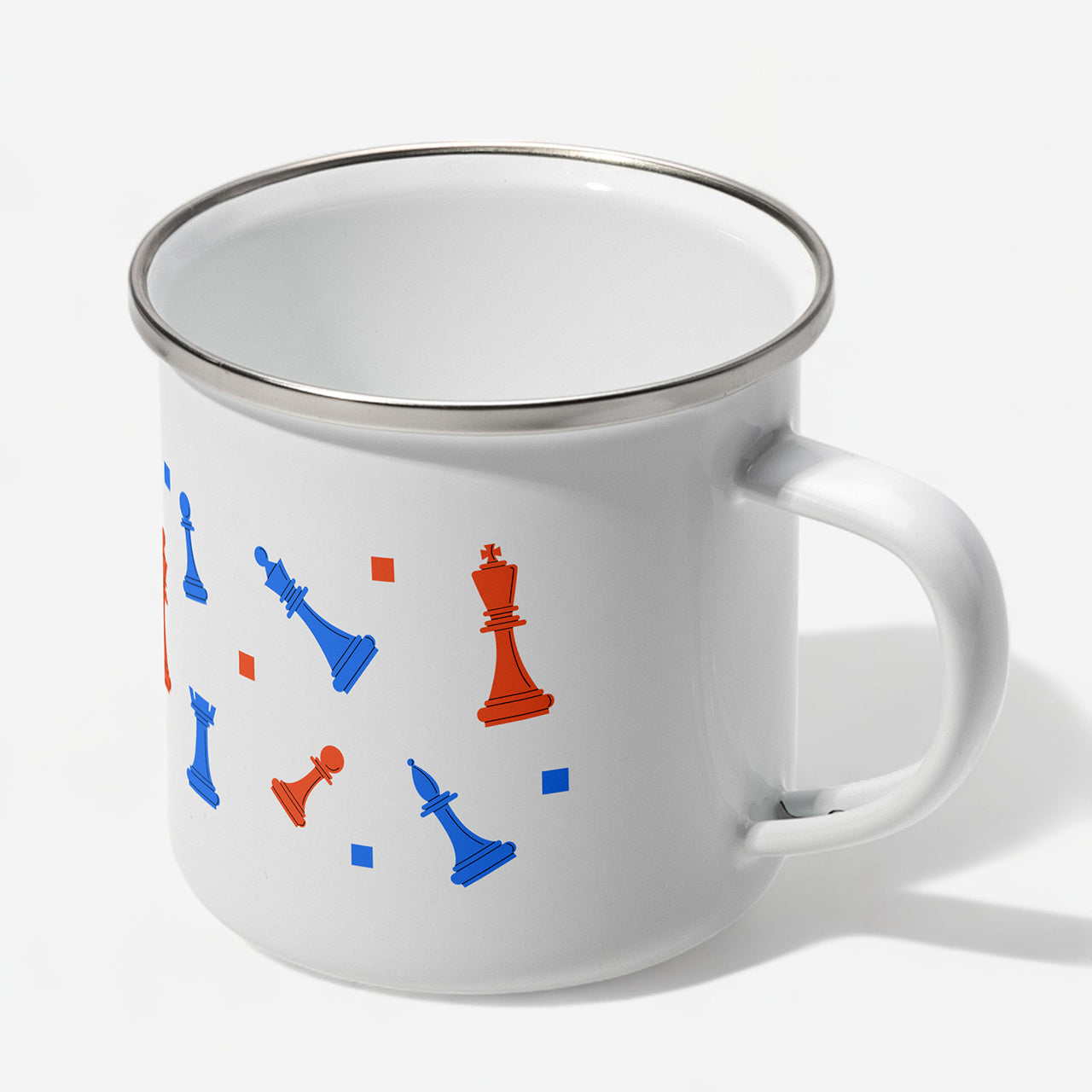 Emaliowany kubek dla szachisty prezent dla młodego szachisty personalizowany kubek dla dziecka
