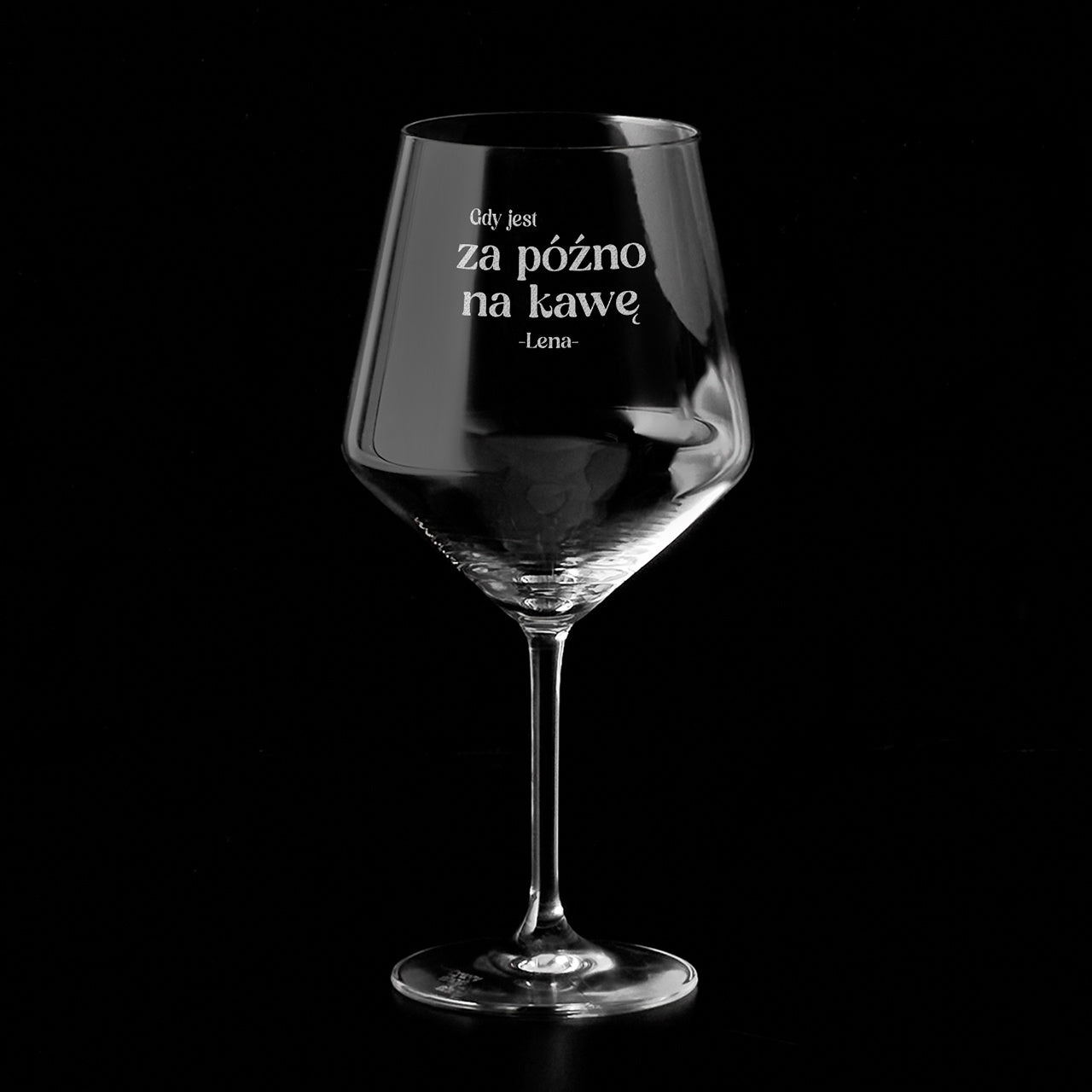 Grawerowany kieliszek do wina - prezent dla koleżanki kieliszek personalizowany kieliszek do wina z grawerem prezent dla niej