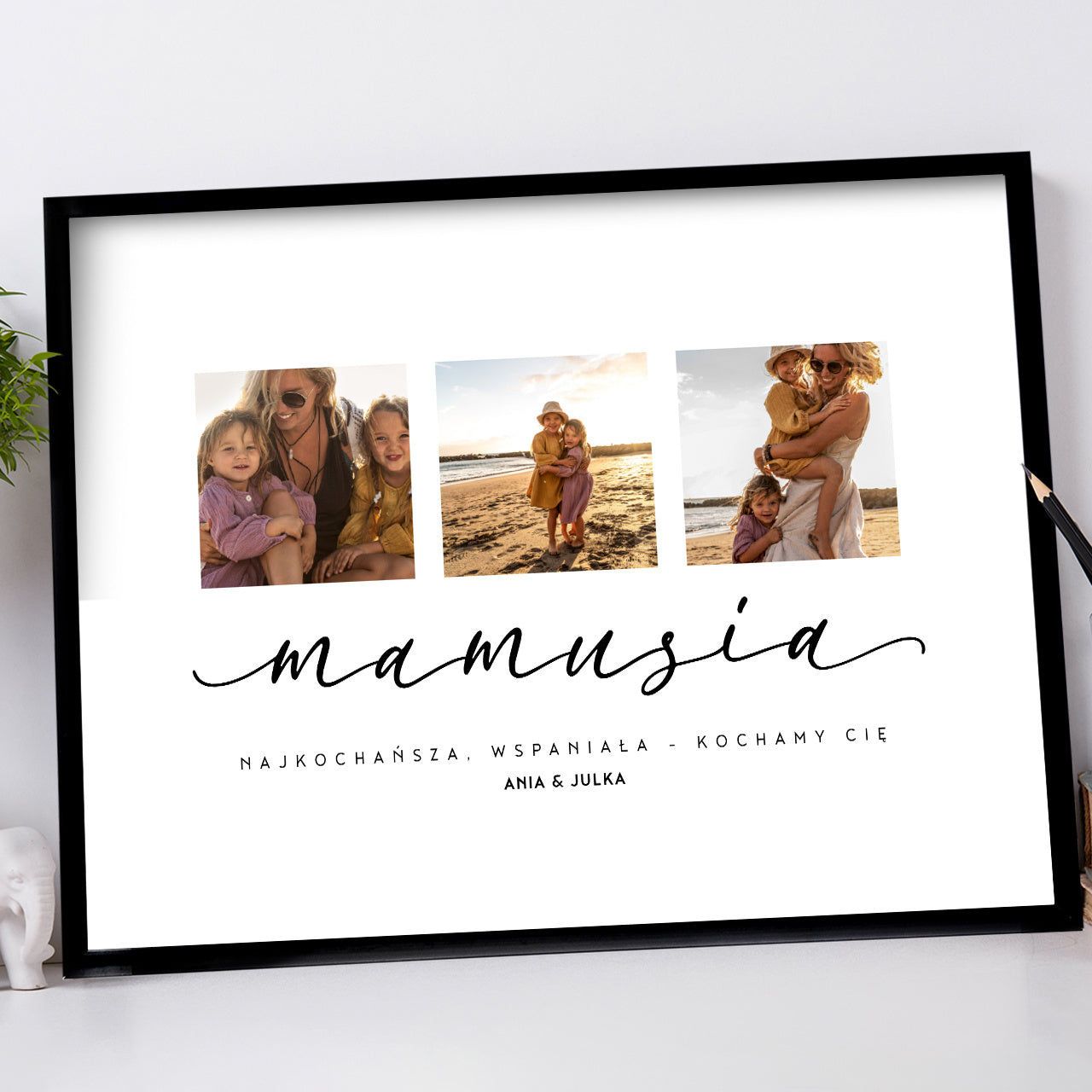 Personalizowany plakat ze zdjęciami na Dzień Mamy