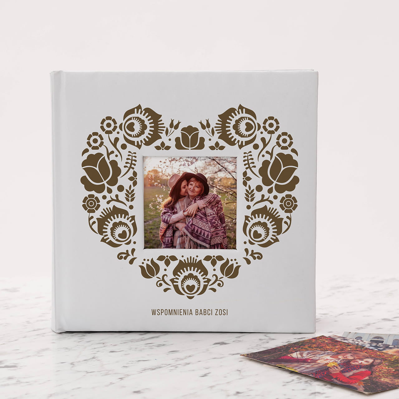 Personalizowany album na zdjęcia - prezent dla niani album personalizowany album ze zdjęciami album z grawerem