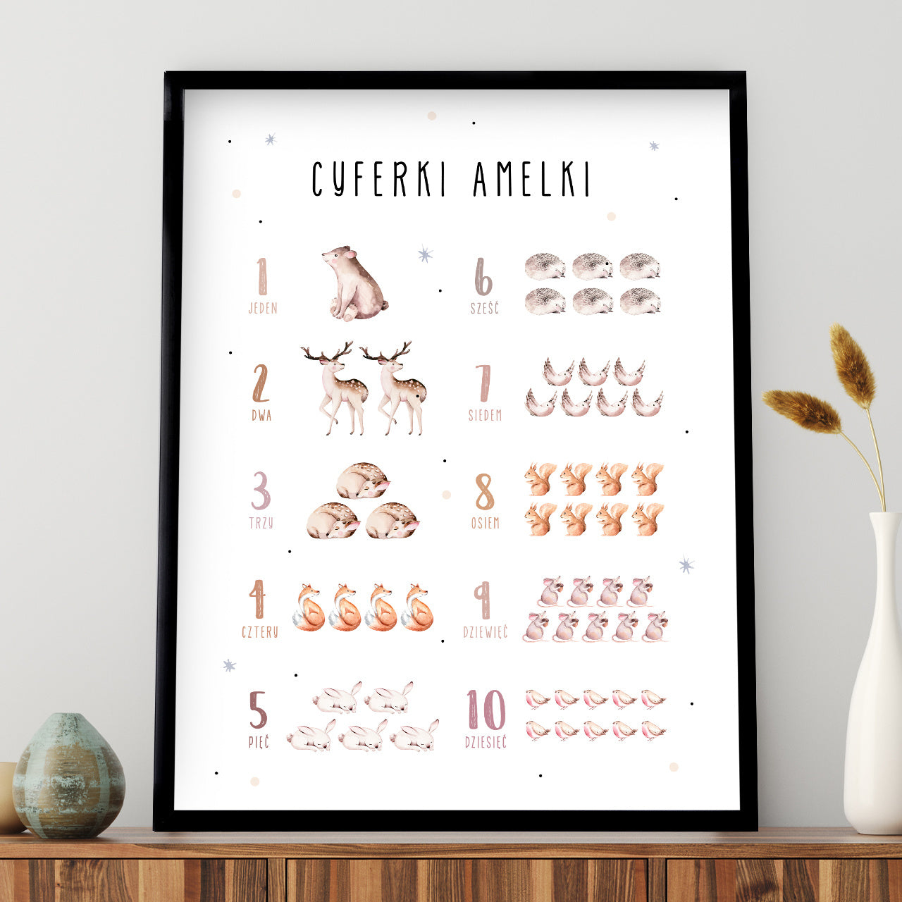 Plakat dla przedszkolaka - cyfry
