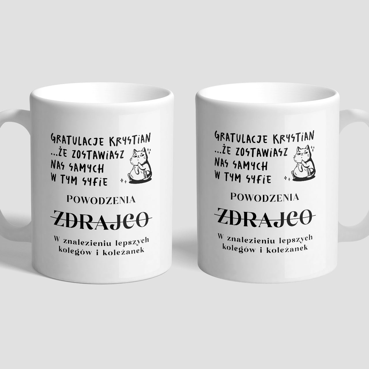 Śmieszny kubek - prezent dla kolegi na odejście z pracy kubek z nadrukiem kubek personalizowany dla kolegi