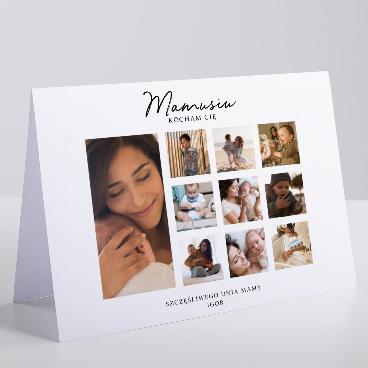 Personalizowana kartka XXL - prezent na Dzień Mamy - Kolaż Zdjęć
