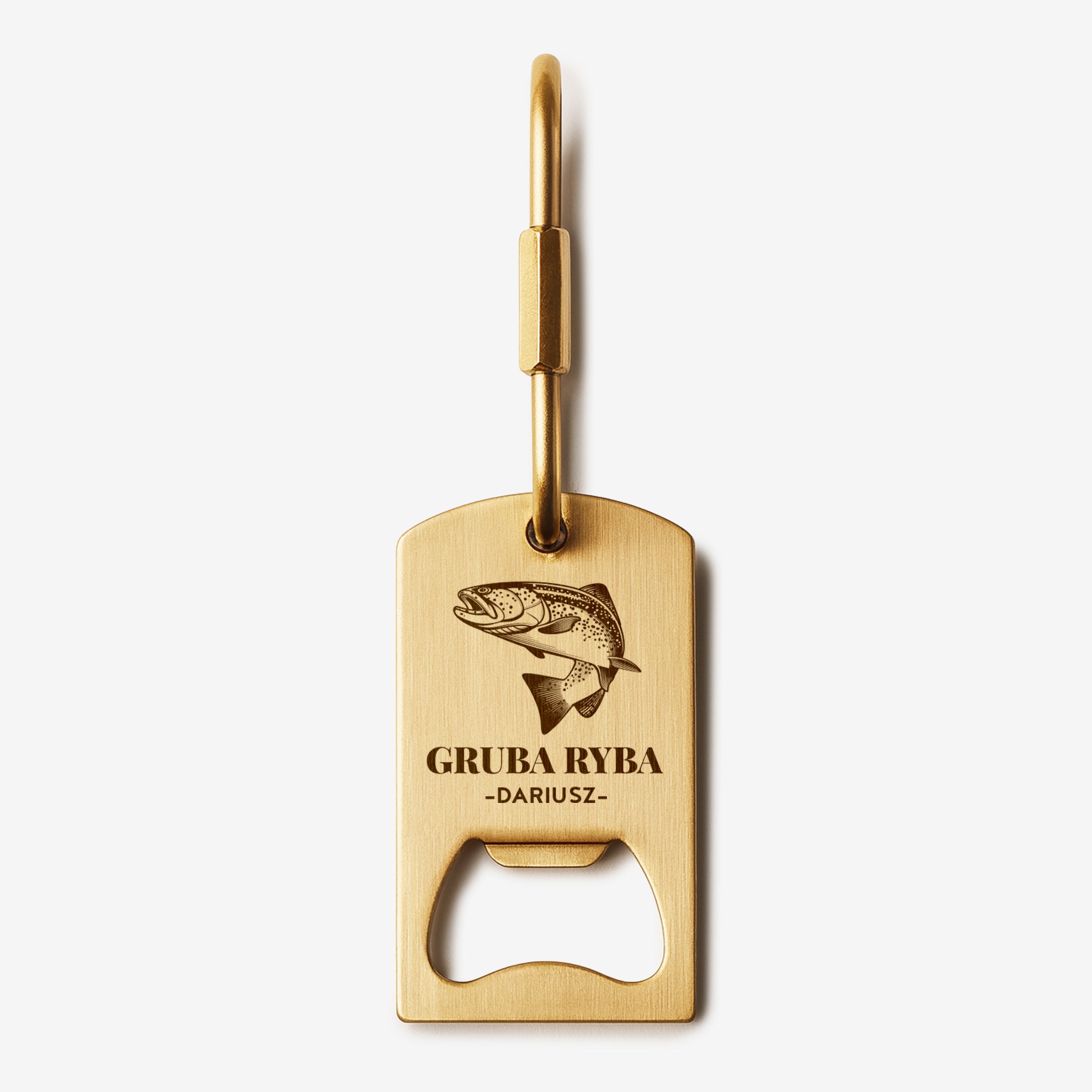 Brelok otwieracz GRUBA RYBA upominek dla wędkarza otwieracz do piwa prezent dla wędkarza