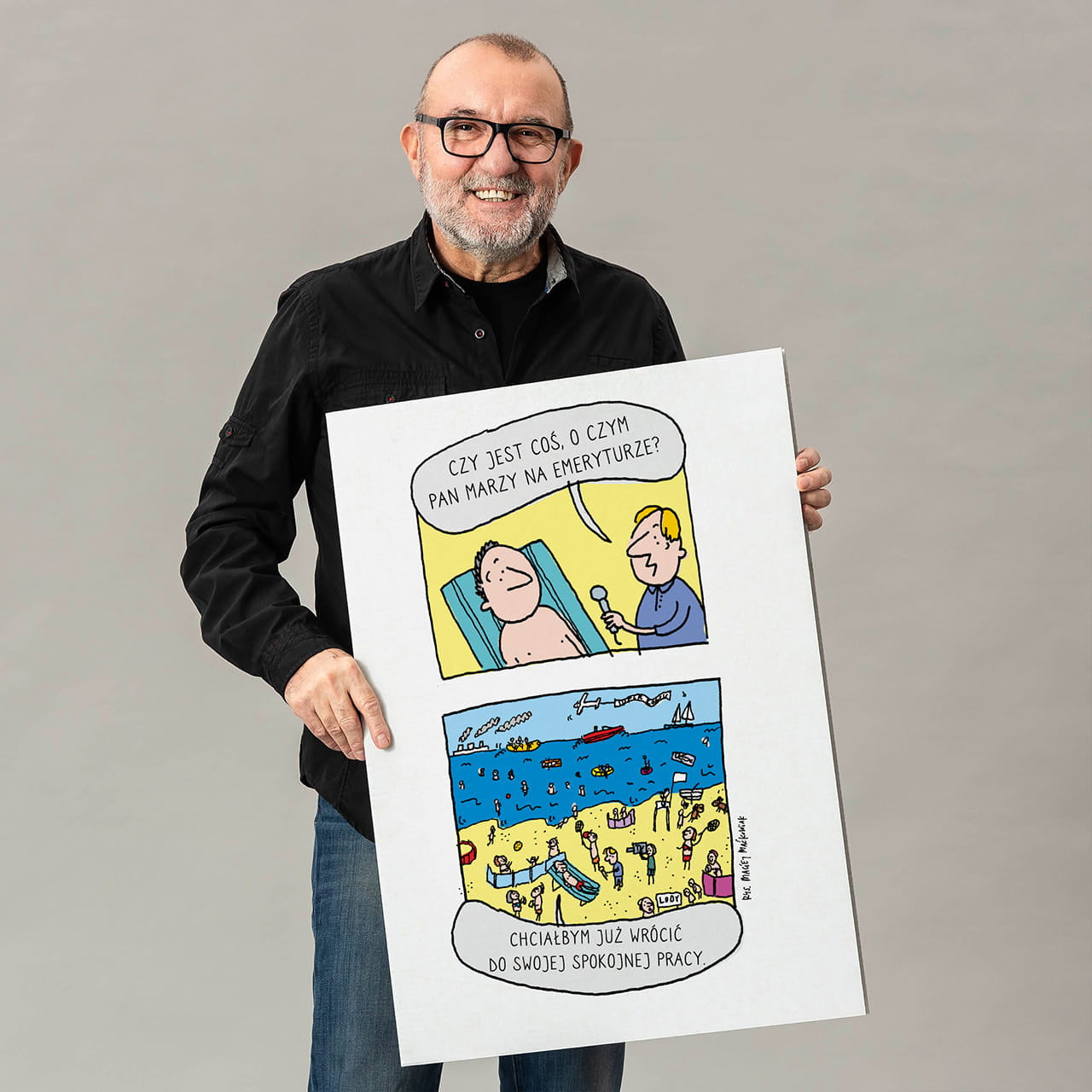 Duża kartka xxl dla emeryta