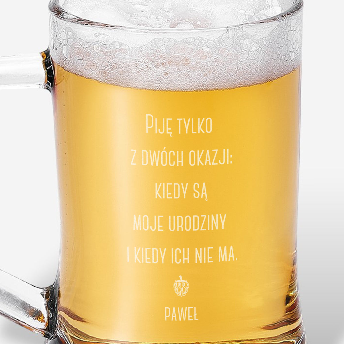 Grawerowany kufel na prezent urodzinowy dla niego