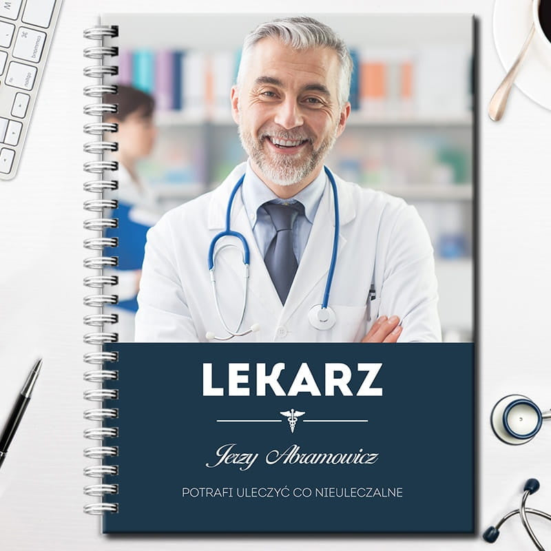 Notatnik ze zdjęciem na prezent dla lekarza personalizowany notatnik dla lekarza notes ze zdjęciem