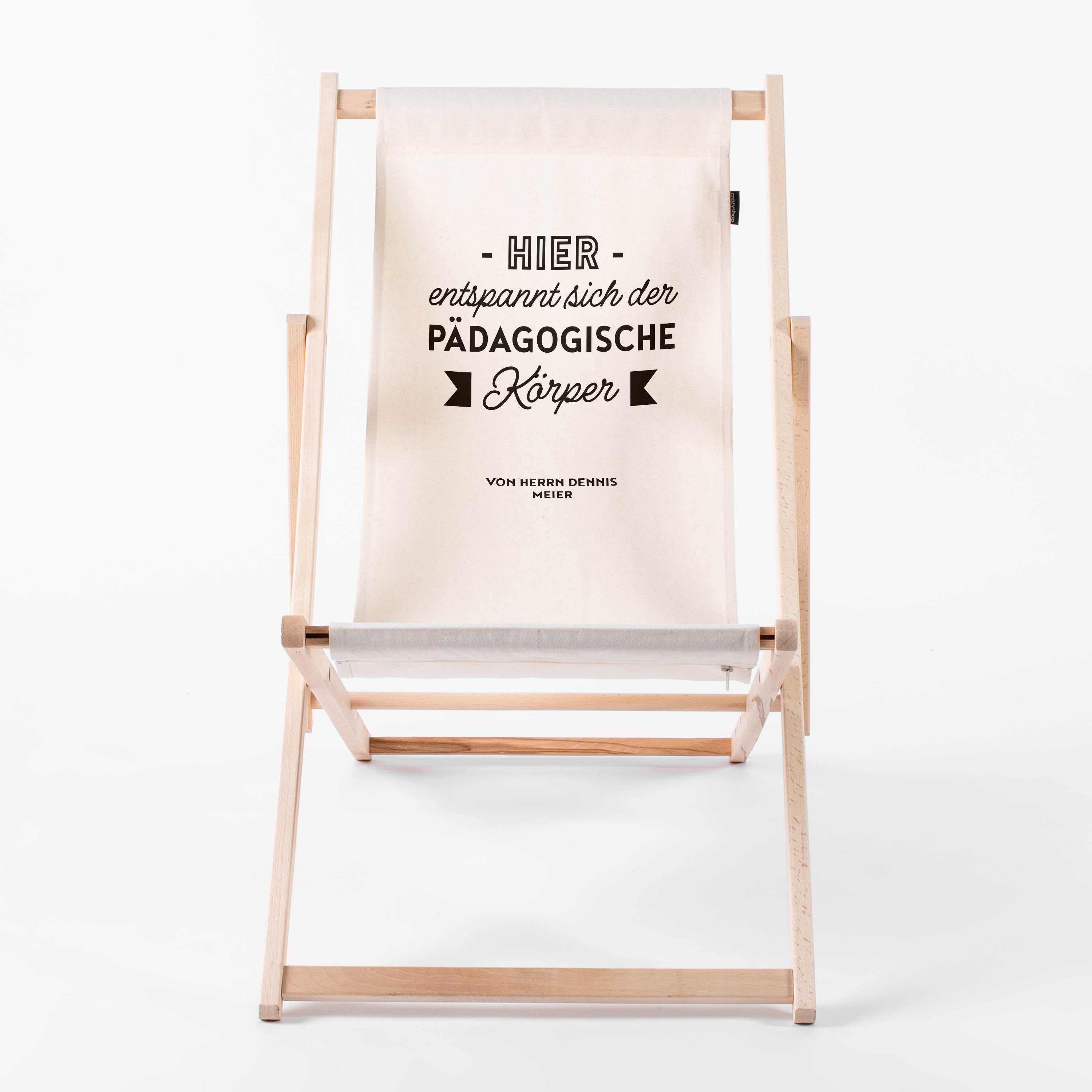 Liegestuhl zum Lehrertag - Lustiges Geschenk für Lehrer