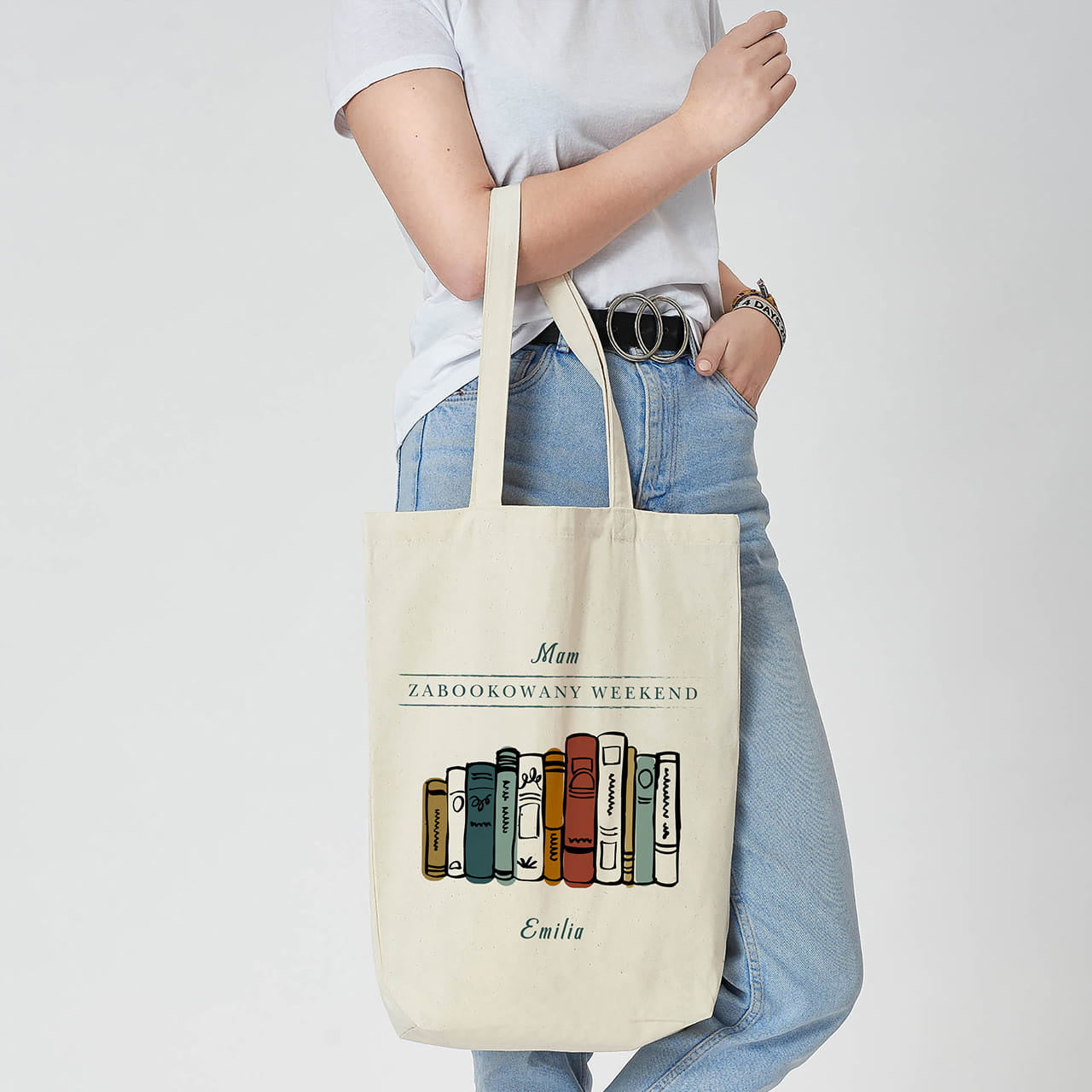 Personalizowana torba na książki - upominek dla książkary prezent dla książkary prezent dla miłośnika książek