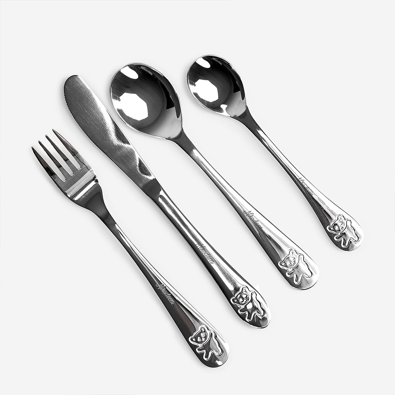 Zestaw sztućców na chrzest z grawerem - pamiątka Chrztu Świętego