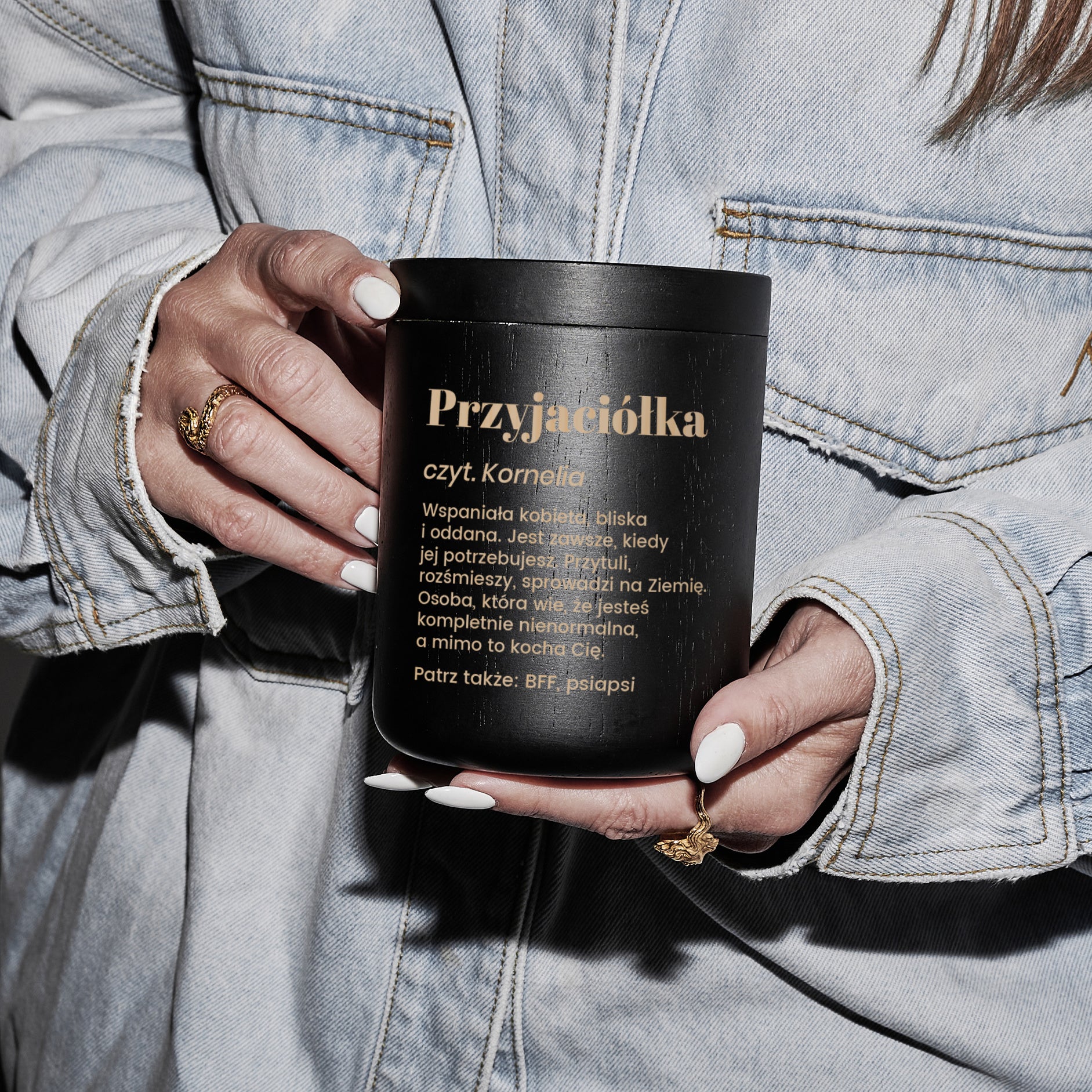 Świeca z grawerem dla przyjaciółki - prezent na urodziny przyjaciółki