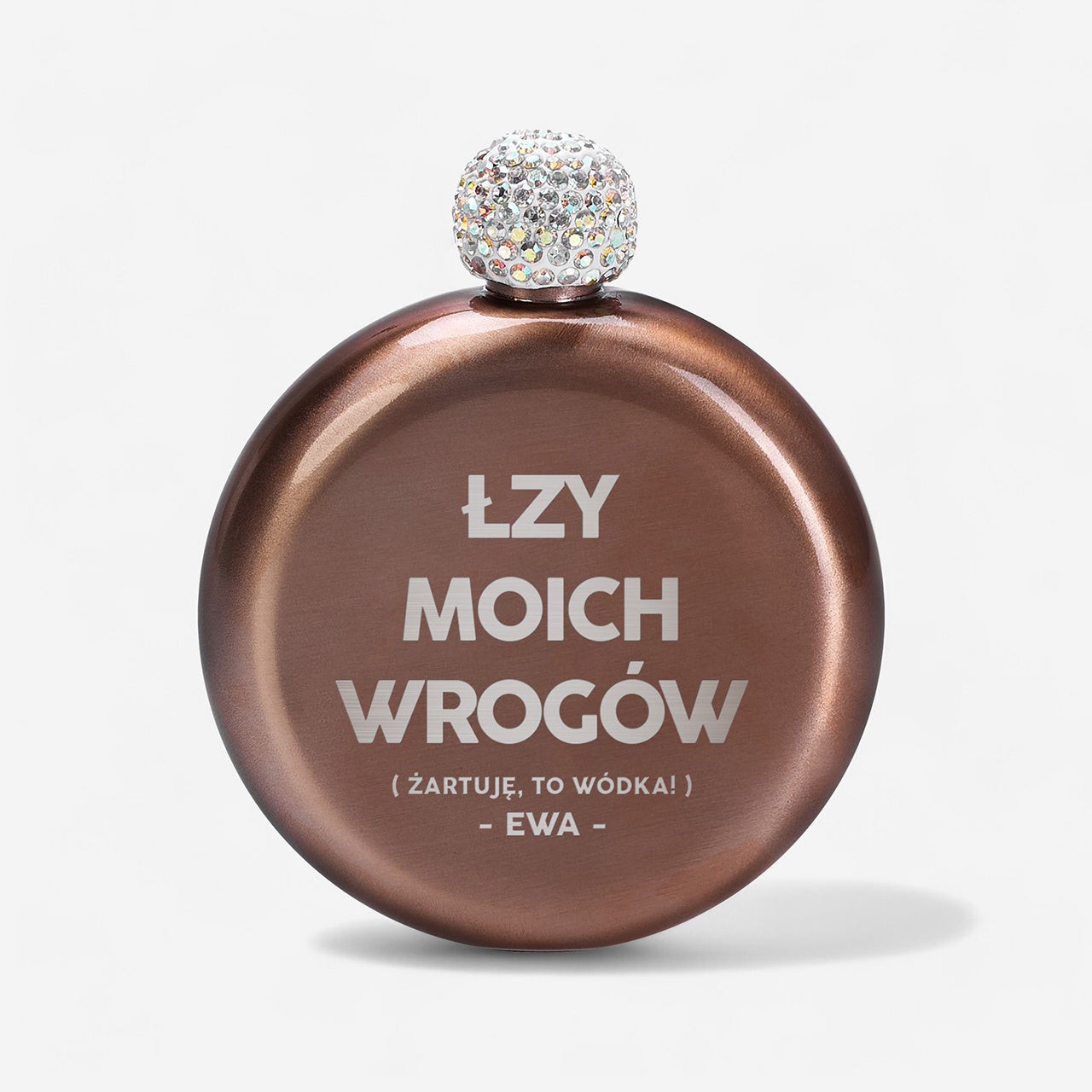 Elegancka piersiówka z grawerem - łzy moich wrogów