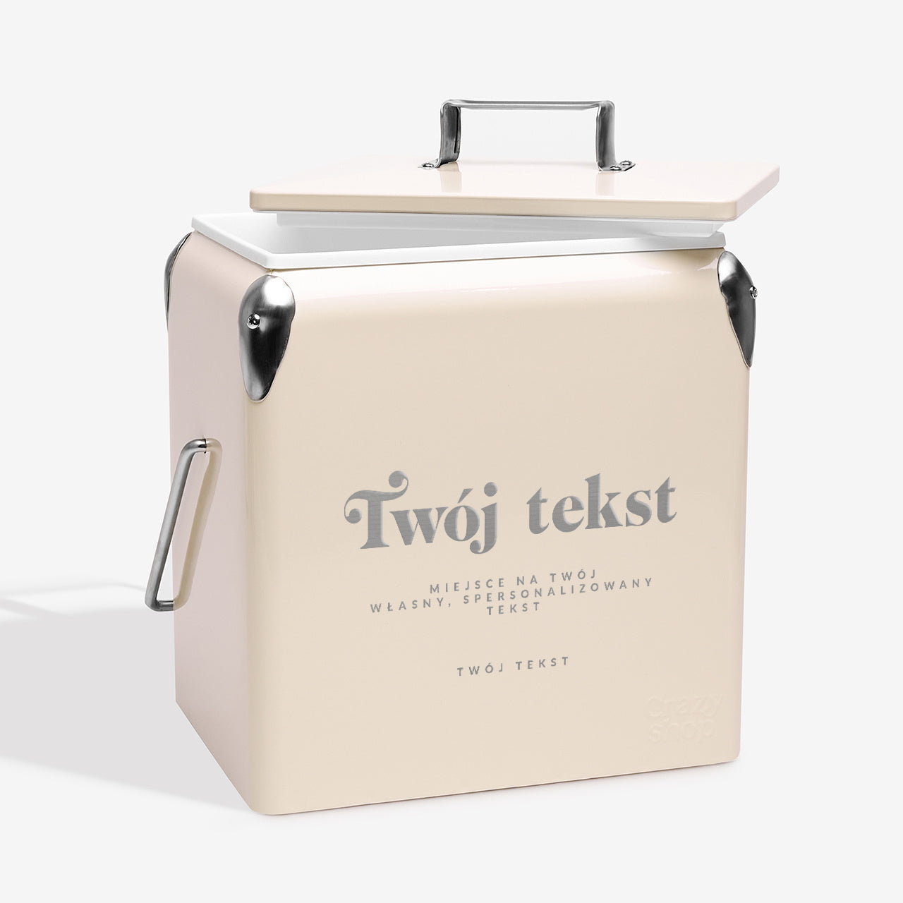 Personalizowana lodówka turystyczna - Twój Tekst przenośna lodówka turystyczna personalizowany prezent 