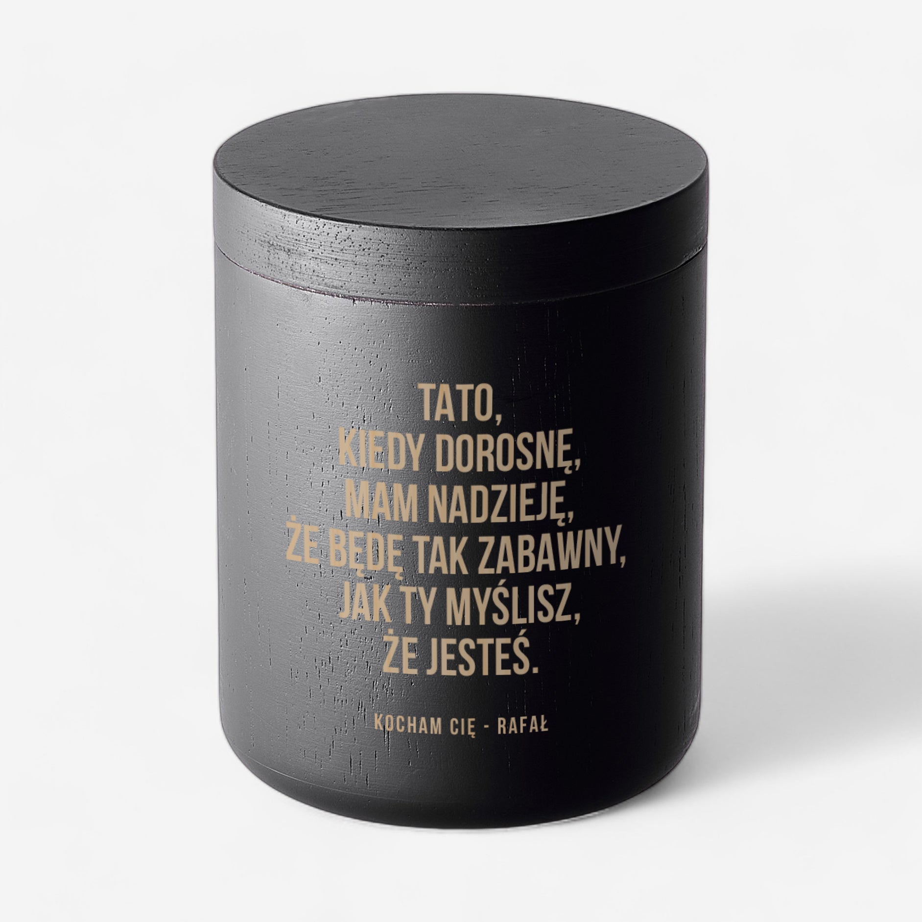 Świeczka z zabawnym grawerem na Dzień Taty prezent dla Taty świeczka z grawerem świeczka personalizowana