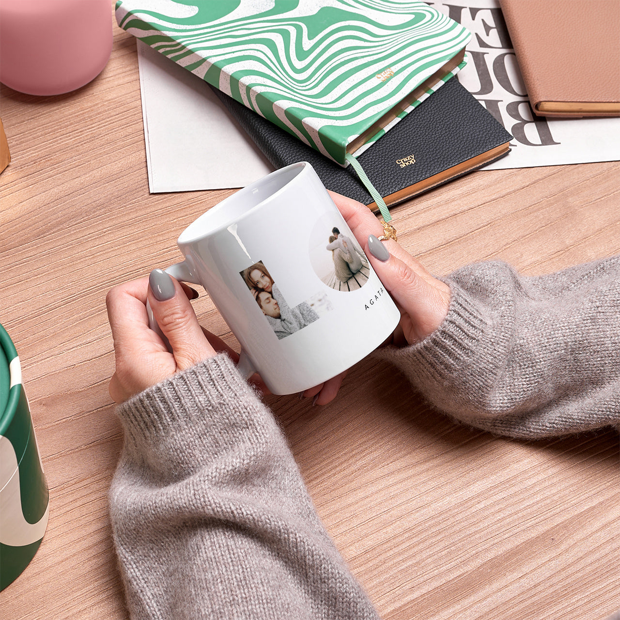 Kubek ze zdjęciami - Love - prezent na walentynki dla niej