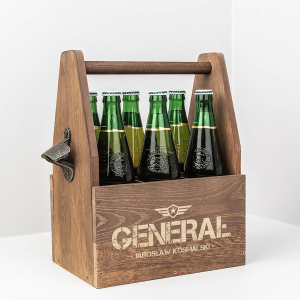 Nosidło na piwo z grawerem - prezent dla żołnierza skrzynka na piwo prezent dla żołnierza na przysięgę