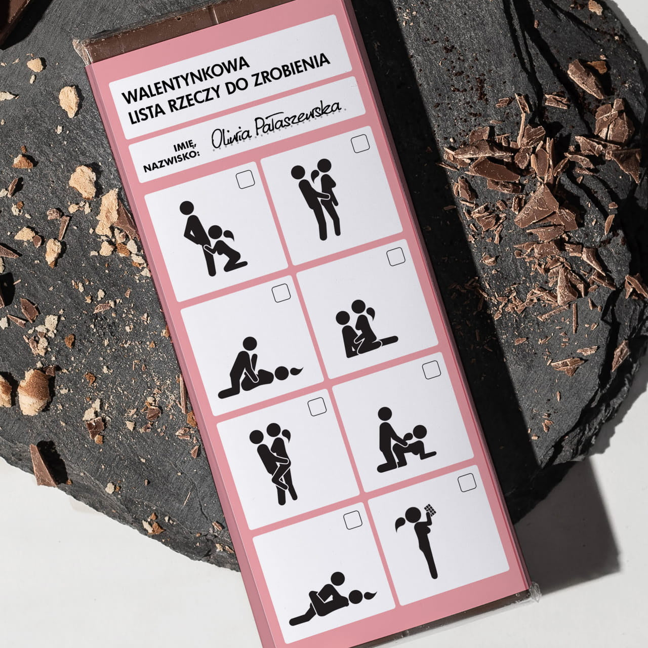 Personalizowana czekolada prezent na walentynki dla dziewczyny czekolada na walentynki